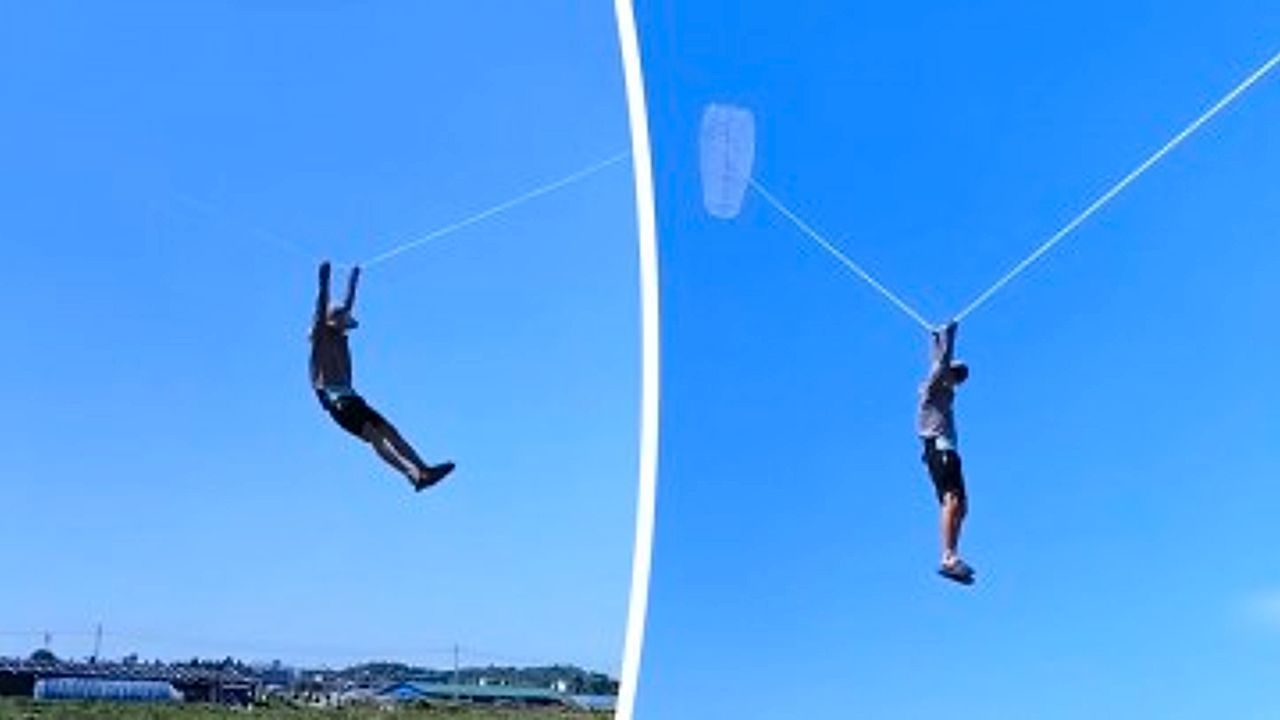 Video: Totales Chaos: Männer bekommen Drachen nicht unter Kontrolle