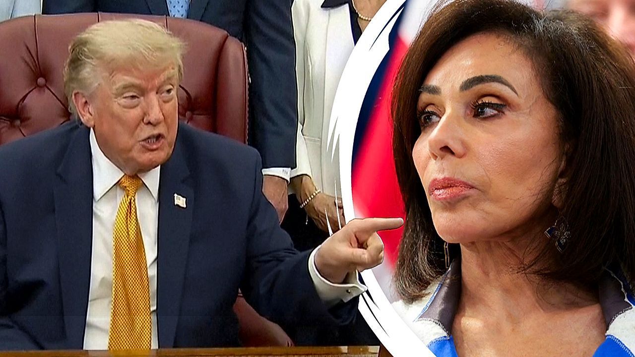 Video: „Sie ist eingeknickt“: Trump wettert wegen des Reflecting Pools gegen Staatsanwältin Pirro