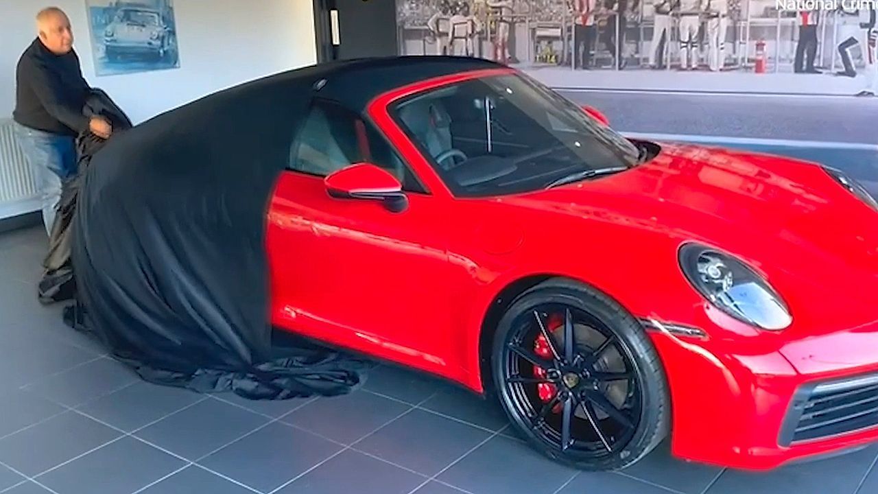 Footage of fraudster's delight at new Porsche before police arrest him for PPE scam
