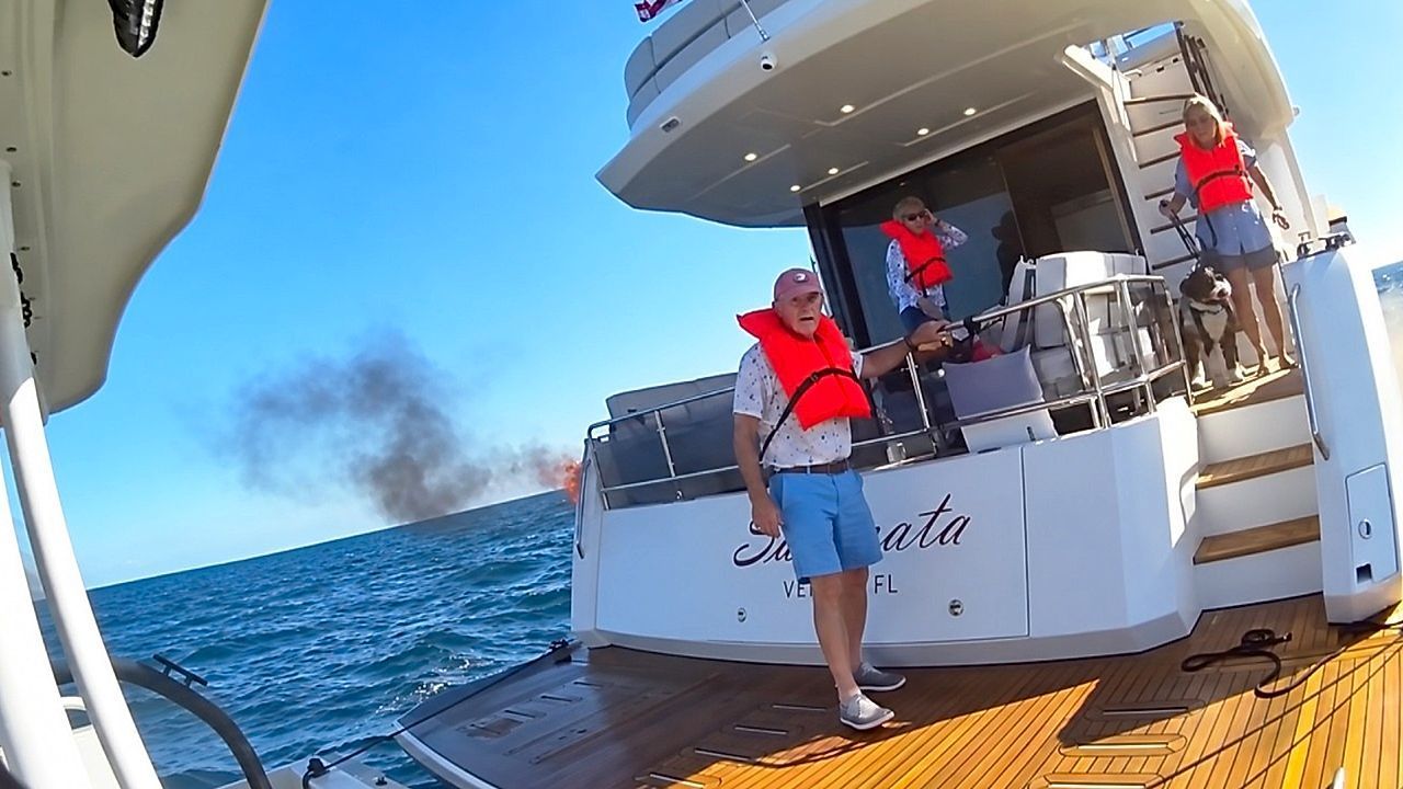 Florida deputies rescue three people and dog from burning boat off Boca Grande