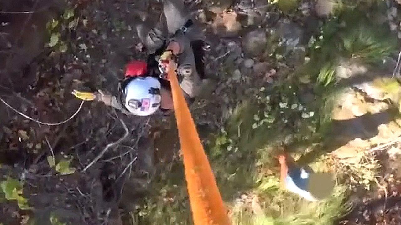 Helicopter crew rescues woman stuck in California wilderness after falling off cliff