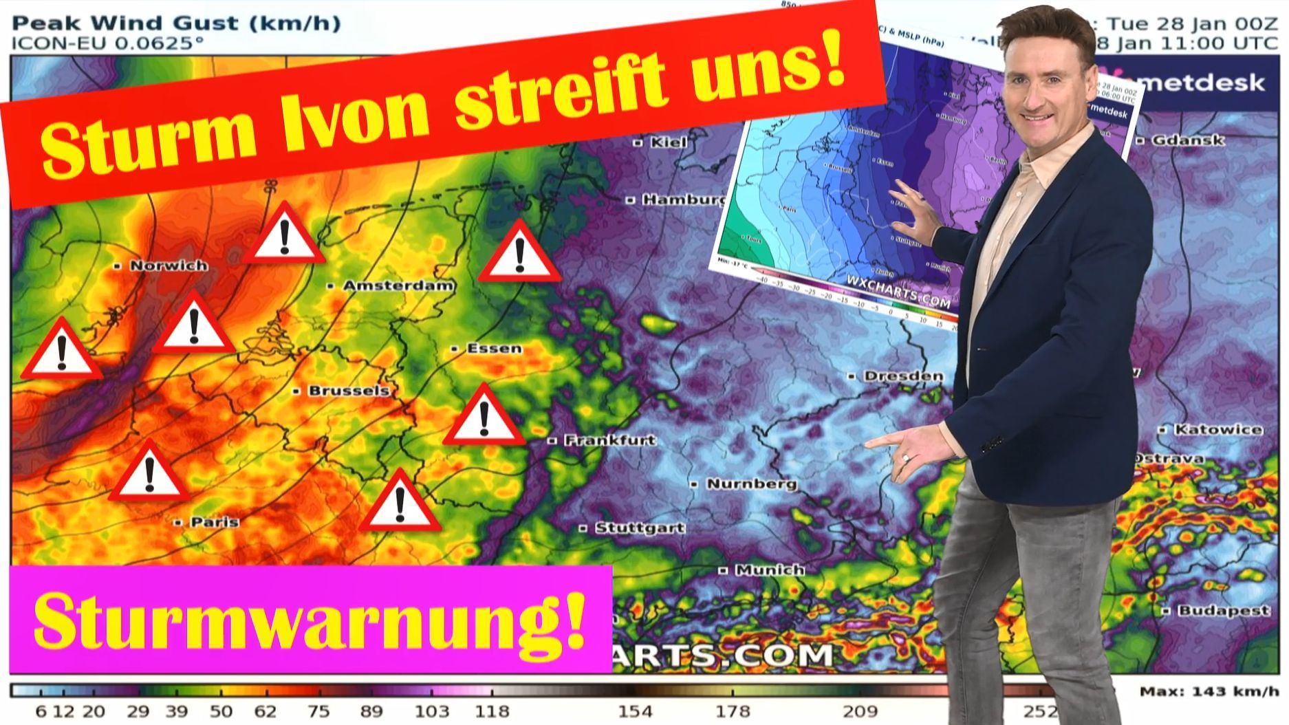 Erst Sturmwarnung und dann mögliche Kältewelle aus Osteuropa? Experte: "Wettermodelle in heller Aufruhr"