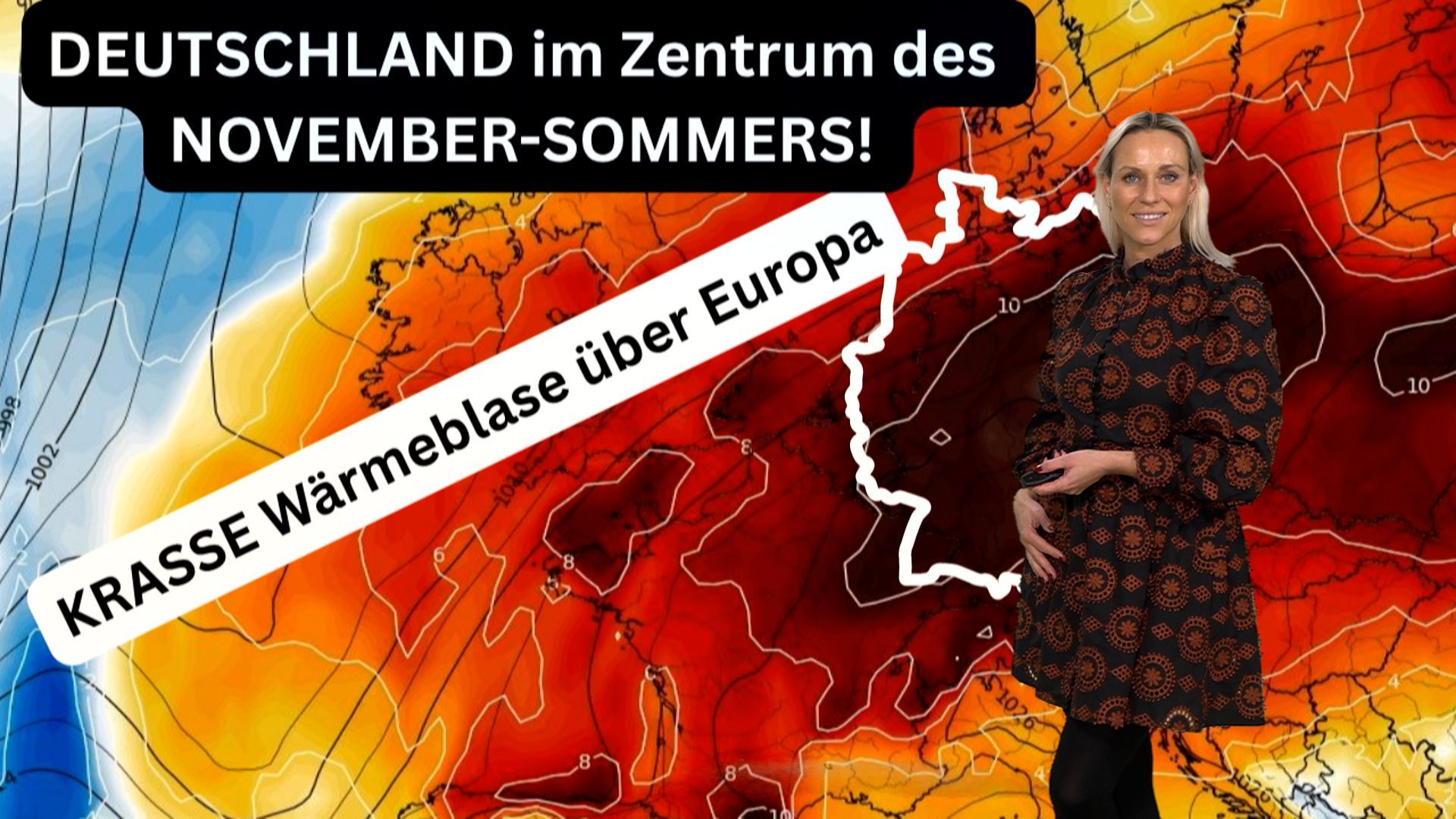 Irre November-Wärme! Deutschland im Zentrum der Wärmeglocke über Europa – 12 Grad wärmer als normal!