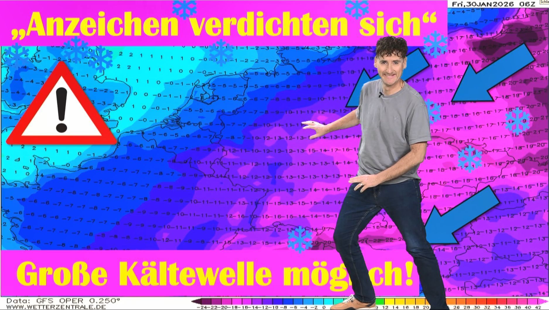 Video: Meteorologe ist sich mittlerweile sehr sicher: "Das Kältebiest kommt nach Deutschland" Januar endet eisig und mündet in kalten Februar!