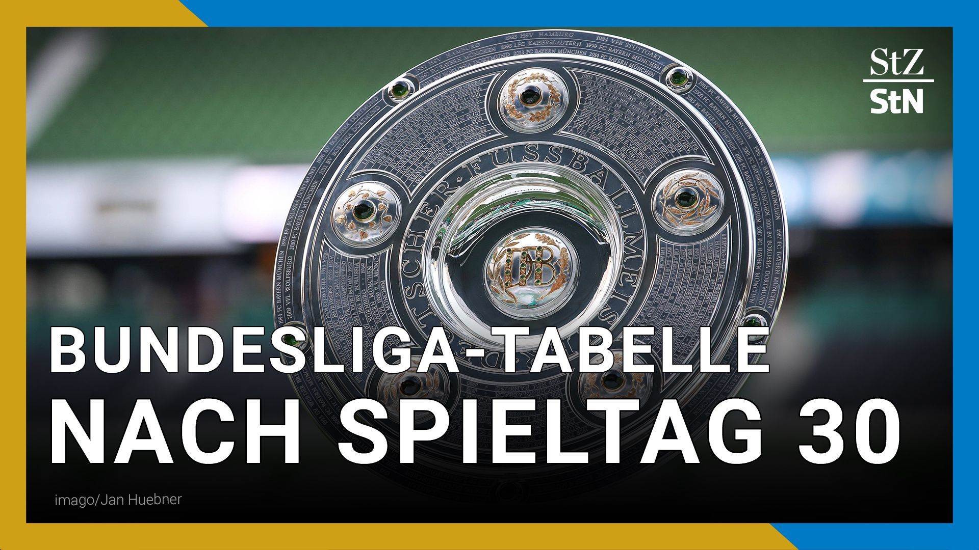 Bundesliga-Tabelle nach 30. Spieltag der Saison 2023/2024