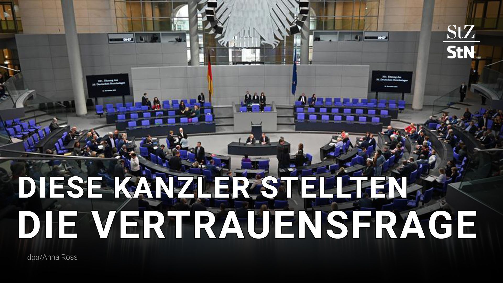 Vertrauensfrage im Bundestag: Wie oft und von welchen Kanzlern wurde sie gestellt?