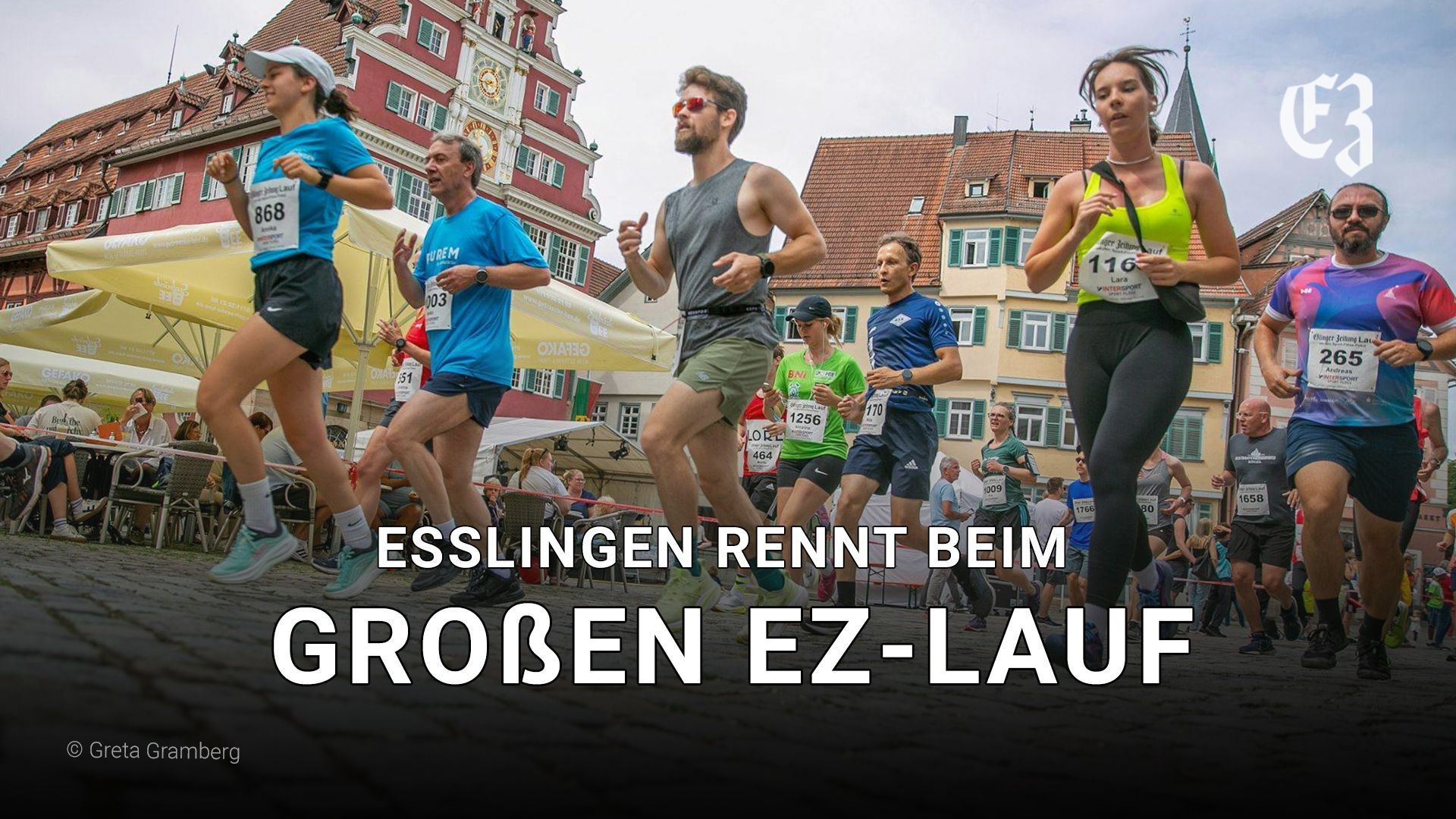 Thousands at the big EZ run in Esslingen