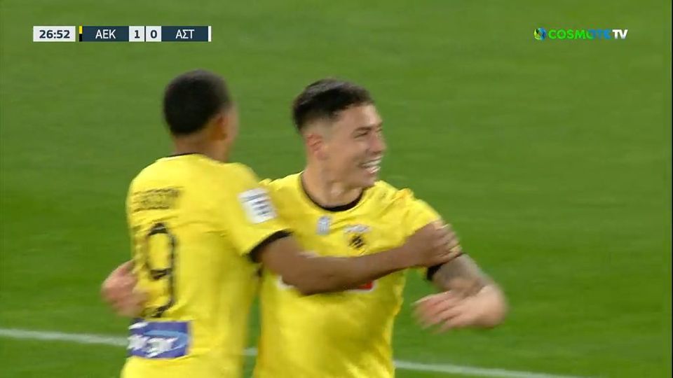 Ο Πόνσε του κεφαλιού του και 2-0 η ΑΕΚ σε ένα δίλεπτο (VIDEO)