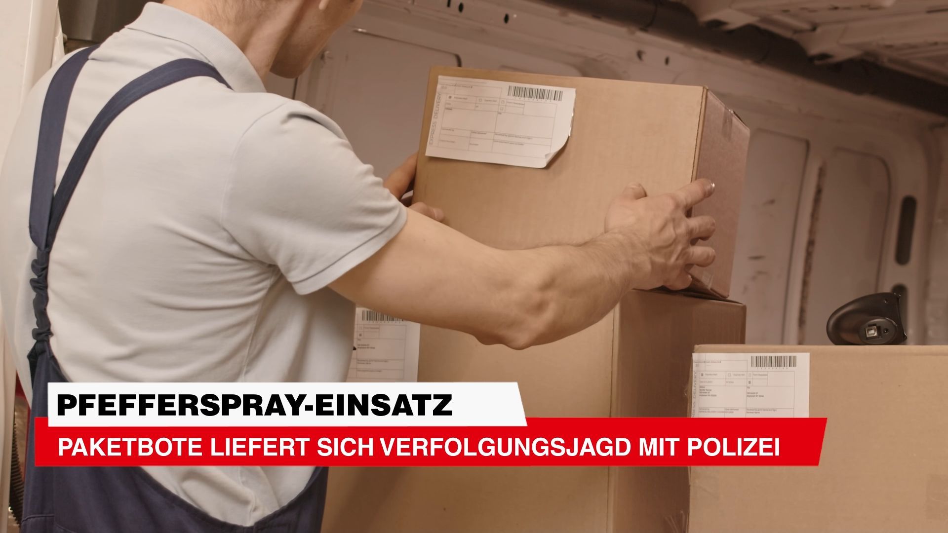 Video: Paketbote liefert sich Verfolgungsjagd mit Polizei
