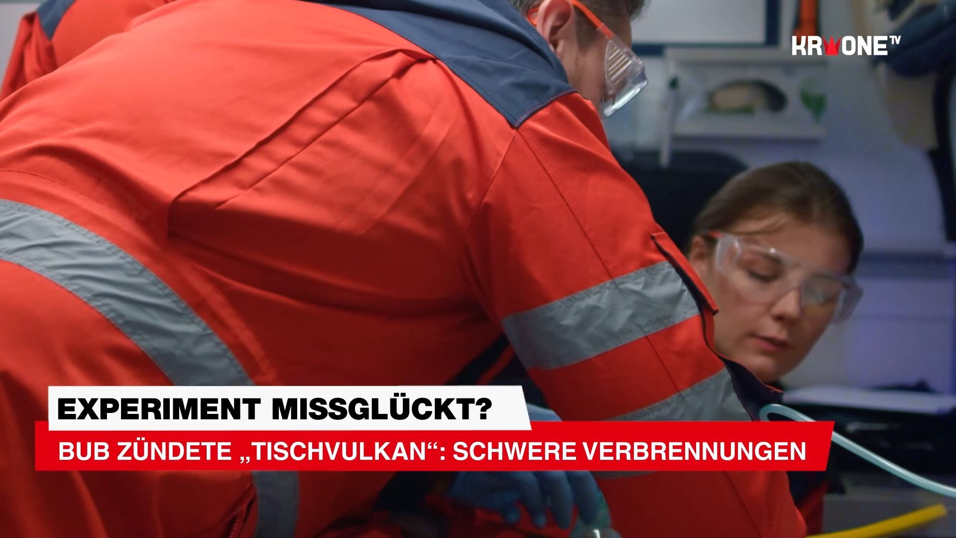 Video: Bub zündete „Tischvulkan“: Schwere Verbrennungen