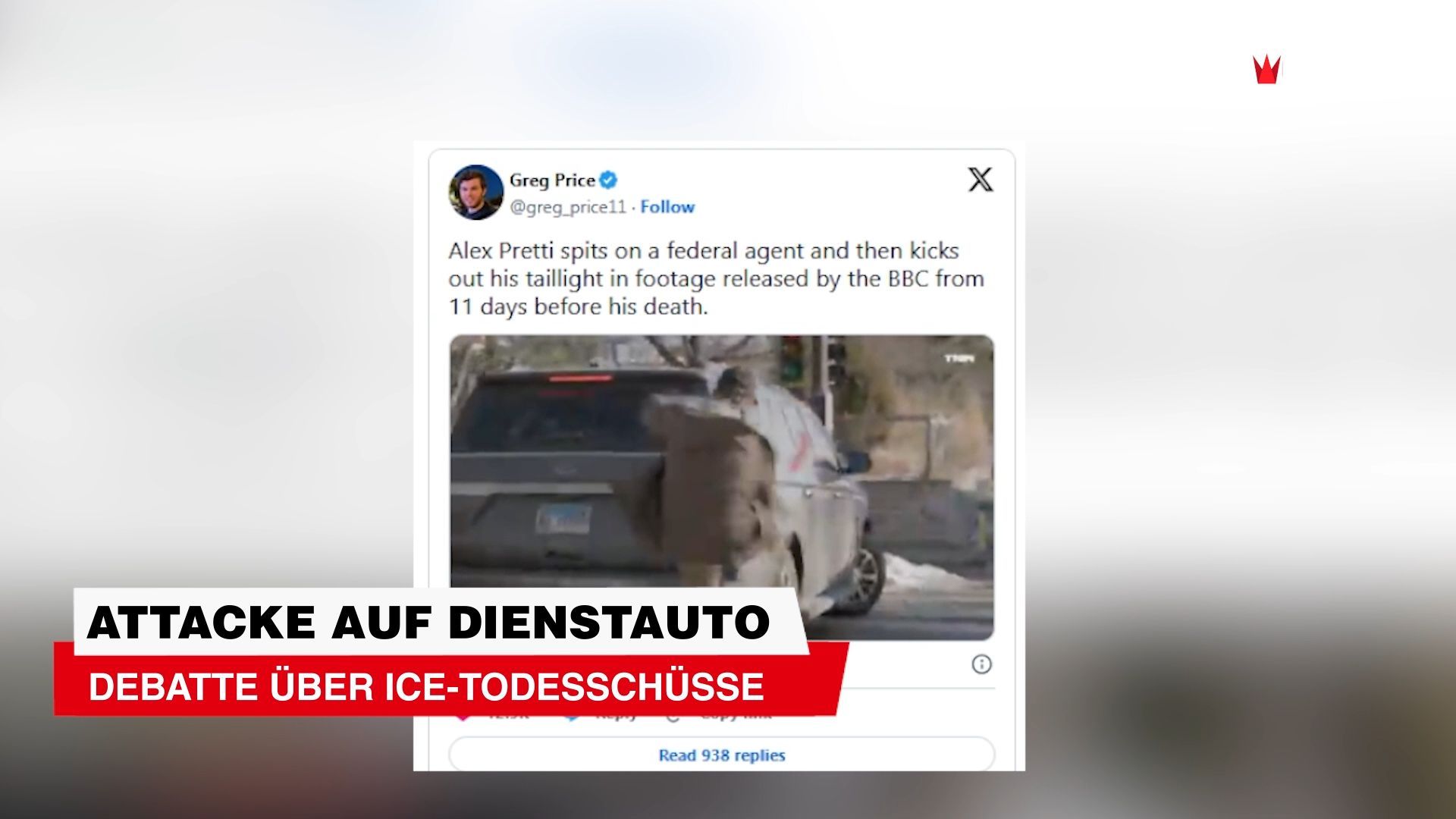 Attacke auf Dienstauto: Neues Video befeuert Debatte über ICE-Todesschüsse