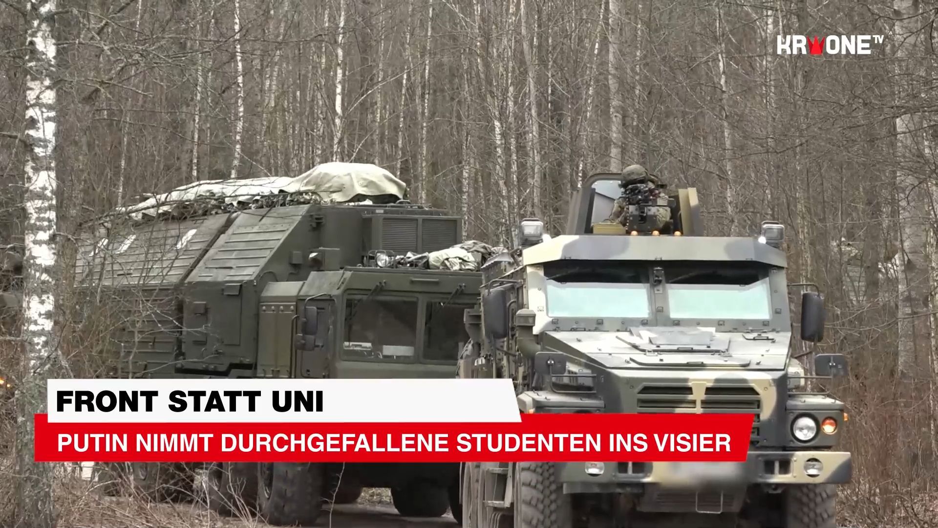 Video: Putin nimmt durchgefallene Studenten ins Visier und schickt sie an die Front