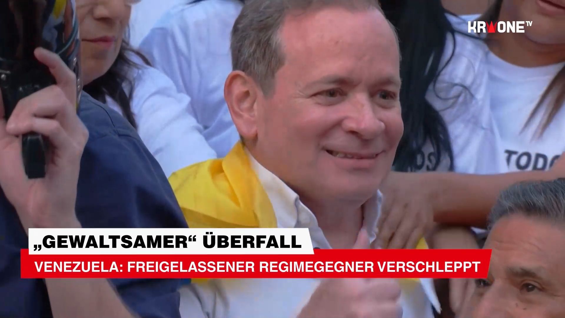 Video: „Gewaltsamer“ Überfall Venezuela: Freigelassener Regimegegner verschleppt