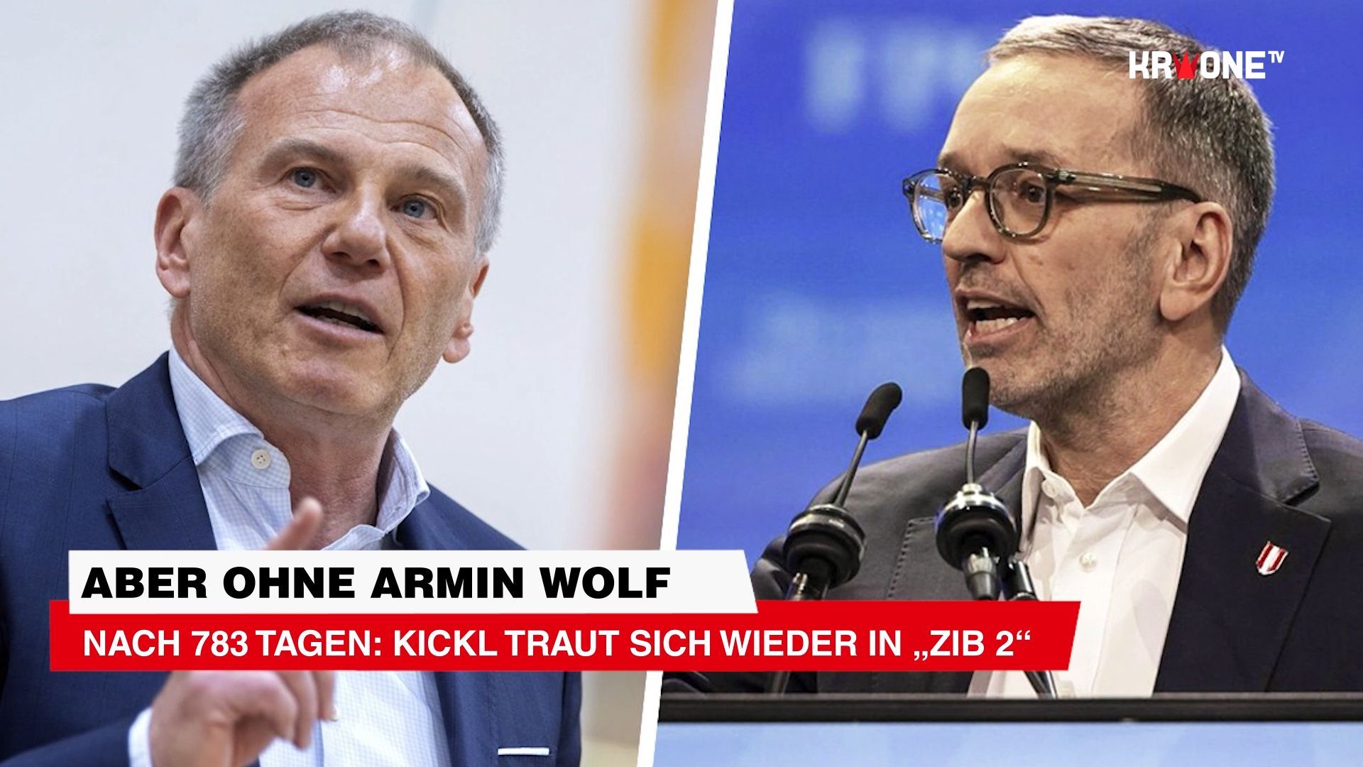 Video: Herbert Kickl als seltener Gast bei ZiB 2, aber ohne Armin Wolf als Moderator