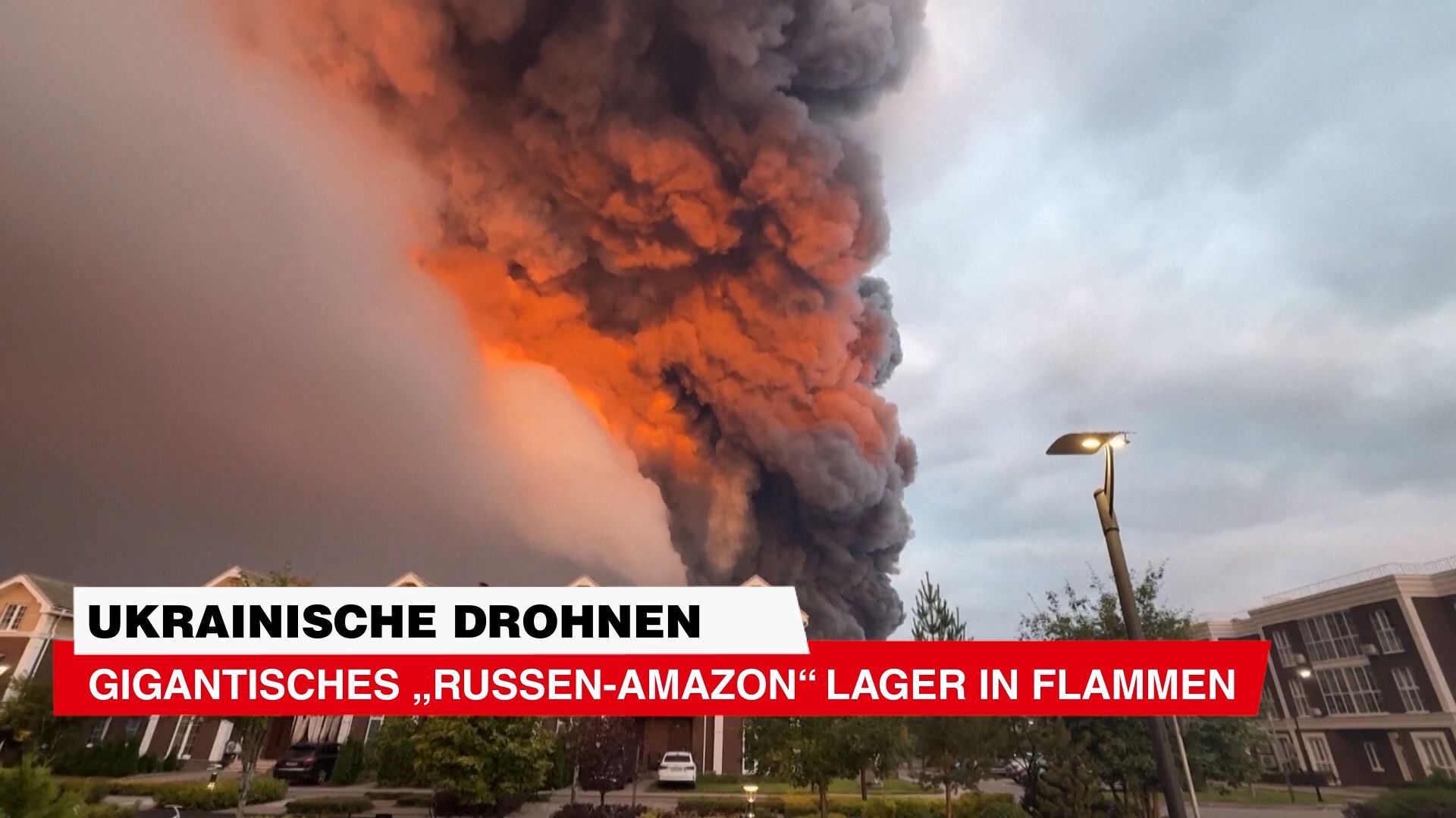 Video: Gigantisches „Russen-Amazon“-Lager in Flammen