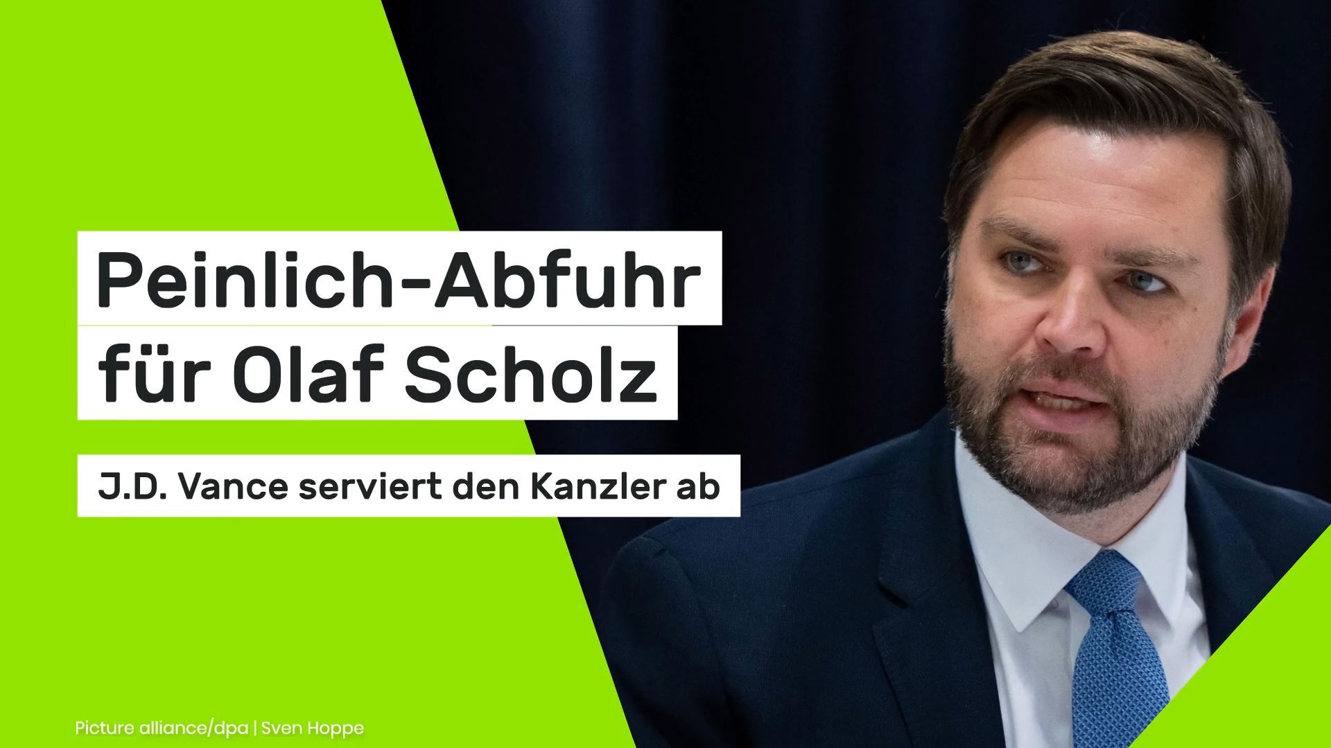Peinlich-Abfuhr für Olaf Scholz: J.D. Vance serviert den Kanzler ab