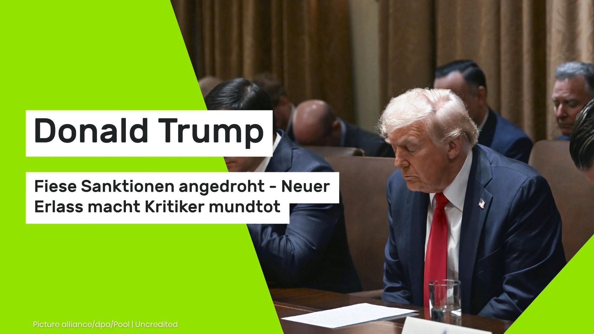 Video: Donald Trump: Fiese Sanktionen angedroht - Neuer Erlass macht Kritiker mundtot