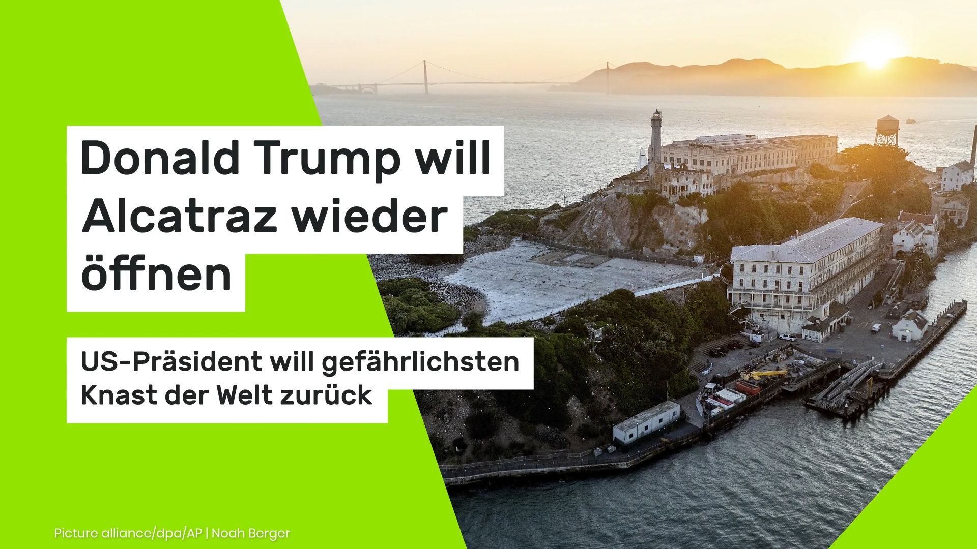 Video: Donald Trump will Alcatraz wieder öffnen: US-Präsident will gefährlichsten Knast der Welt zurück