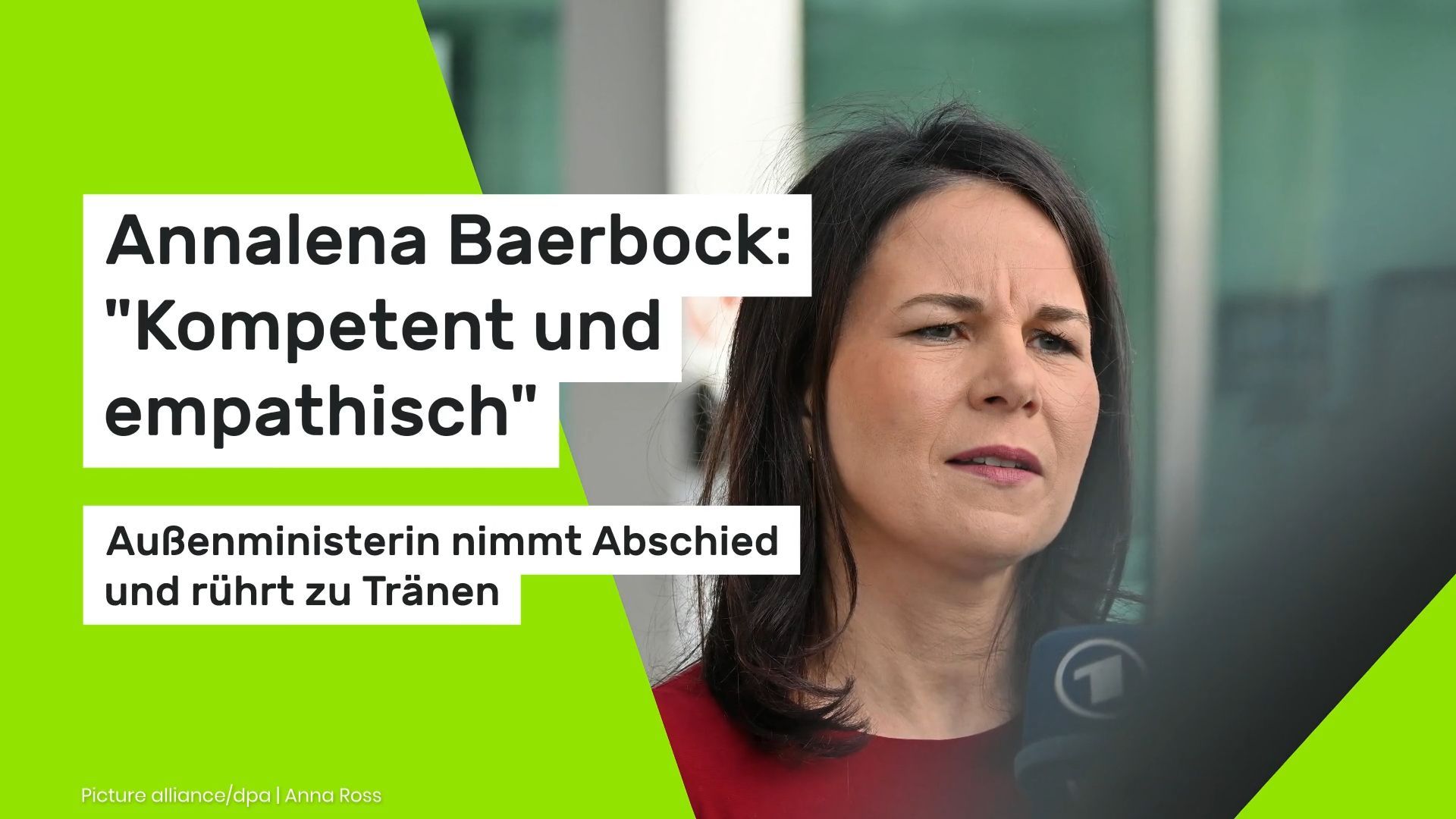 Video: Annalena Baerbock: "Kompetent und empathisch" - Außenministerin nimmt Abschied und rührt zu Tränen