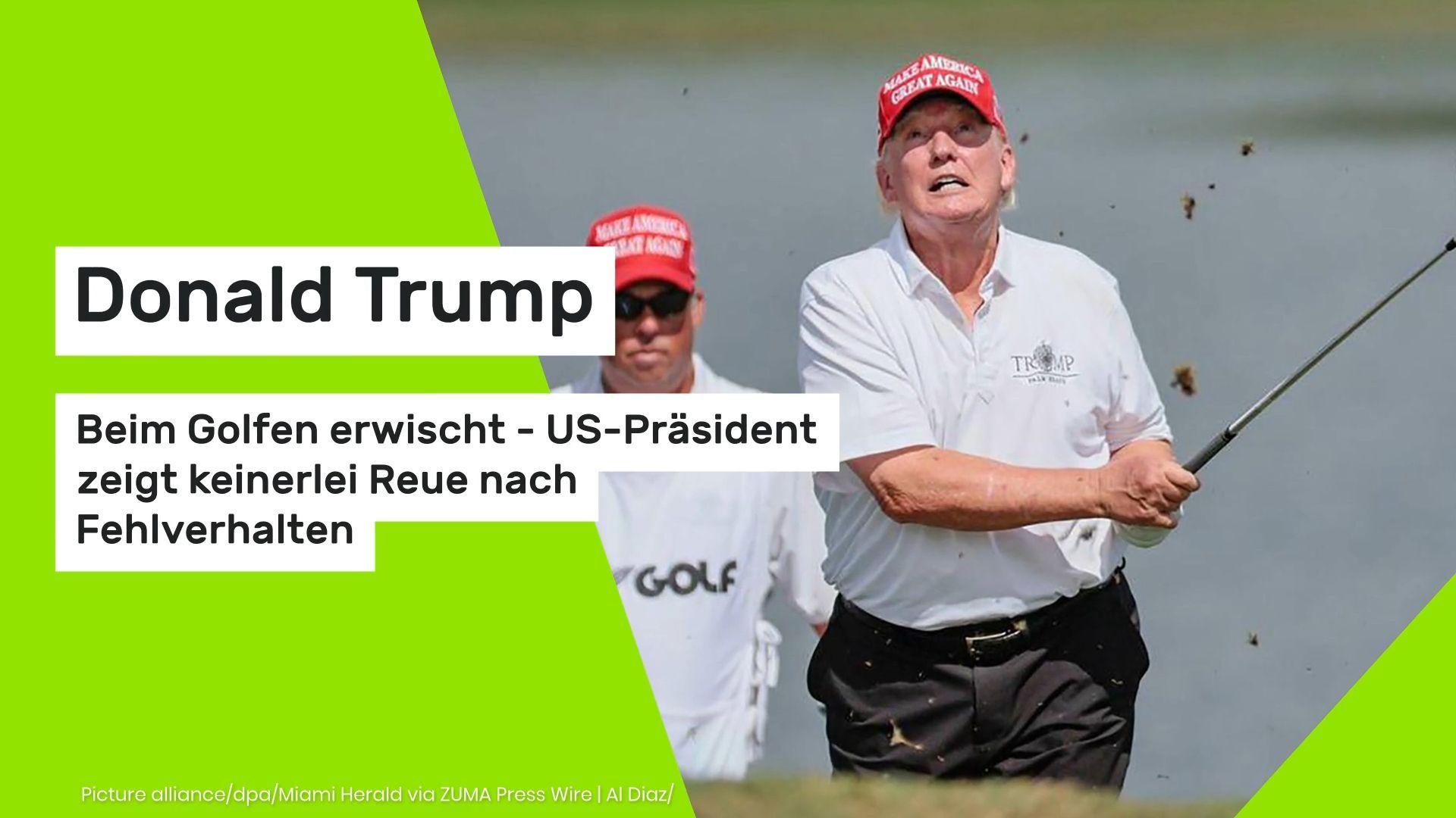 Video: Donald Trump: Beim Golfen erwischt - US-Präsident zeigt keinerlei Reue nach Fehlverhalten