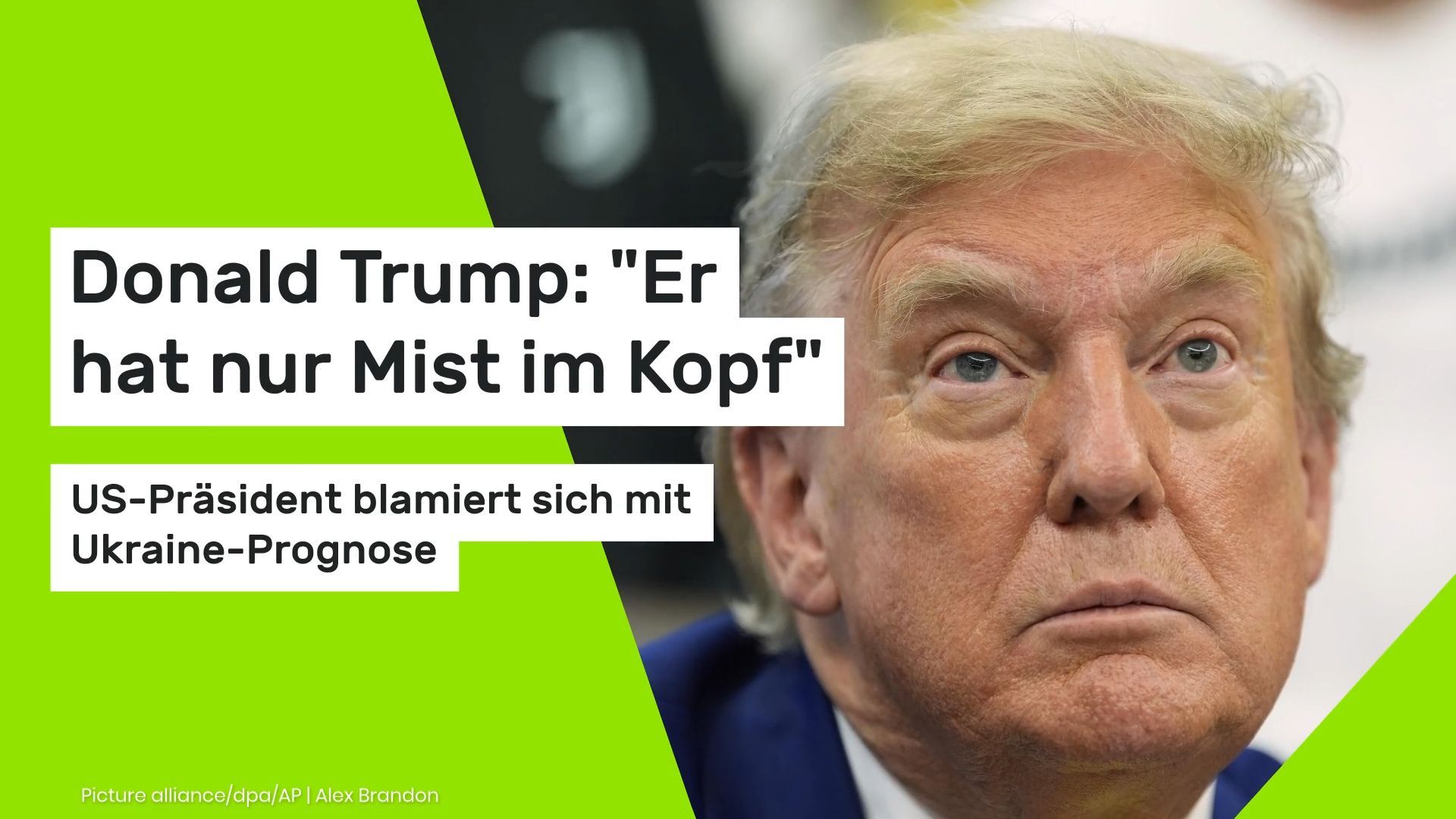 Video: Donald Trump: "Er hat nur Mist im Kopf" - US-Präsident blamiert sich mit Ukraine-Prognose