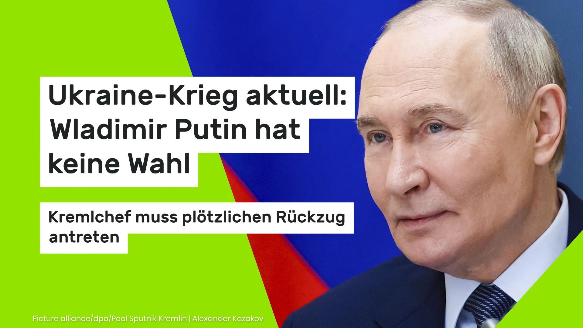Video: Ukraine-Krieg aktuell: Wladimir Putin hat keine Wahl: Kremlchef muss plötzlichen Rückzug antreten