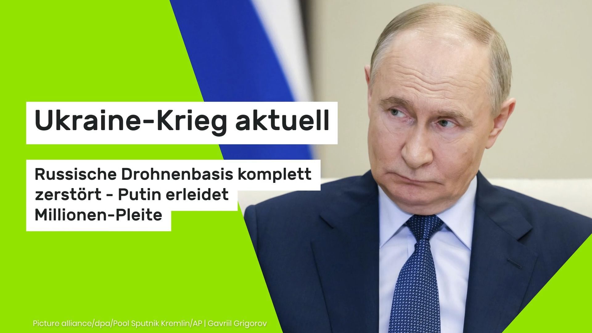 Video: Ukraine-Krieg aktuell: Russische Drohnenbasis komplett zerstört - Putin erleidet Millionen-Pleite