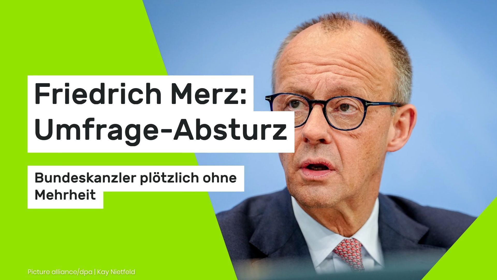 Video: Friedrich Merz: Umfrage-Absturz: Bundeskanzler plötzlich ohne Mehrheit