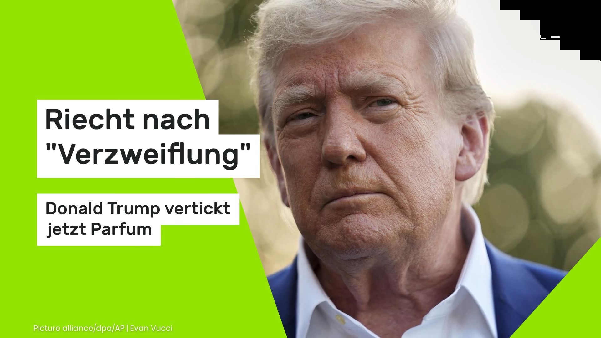 Video: Donald Trump: Riecht nach "Verzweiflung" - US-Präsident vertickt jetzt Parfum