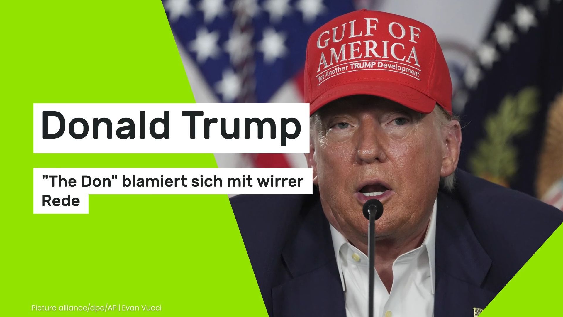Video: Donald Trump: "The Don" blamiert sich mit wirrer Rede