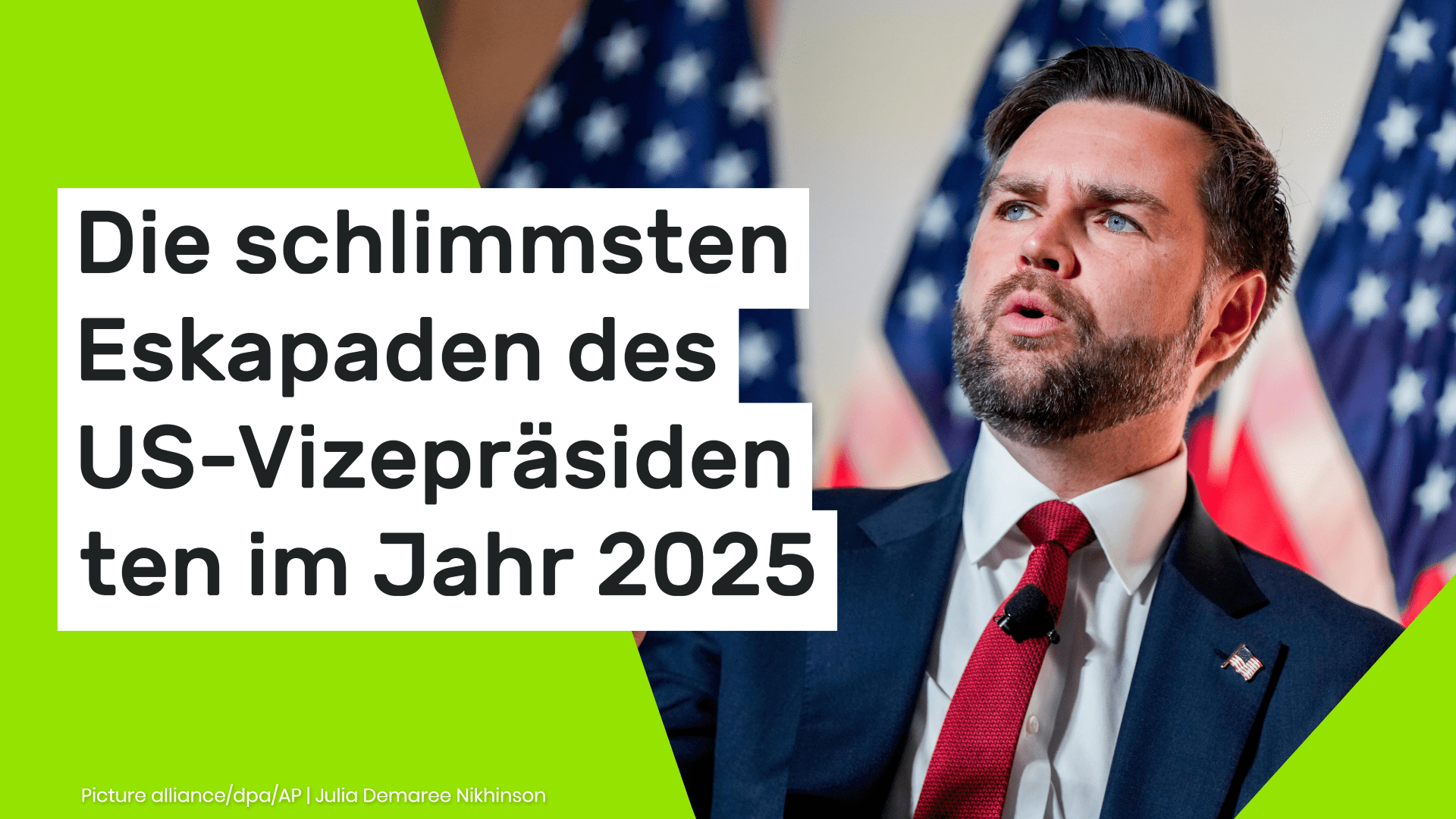 Video: Die schlimmsten Eskapaden des US-Vizepräsidenten im Jahr 2025