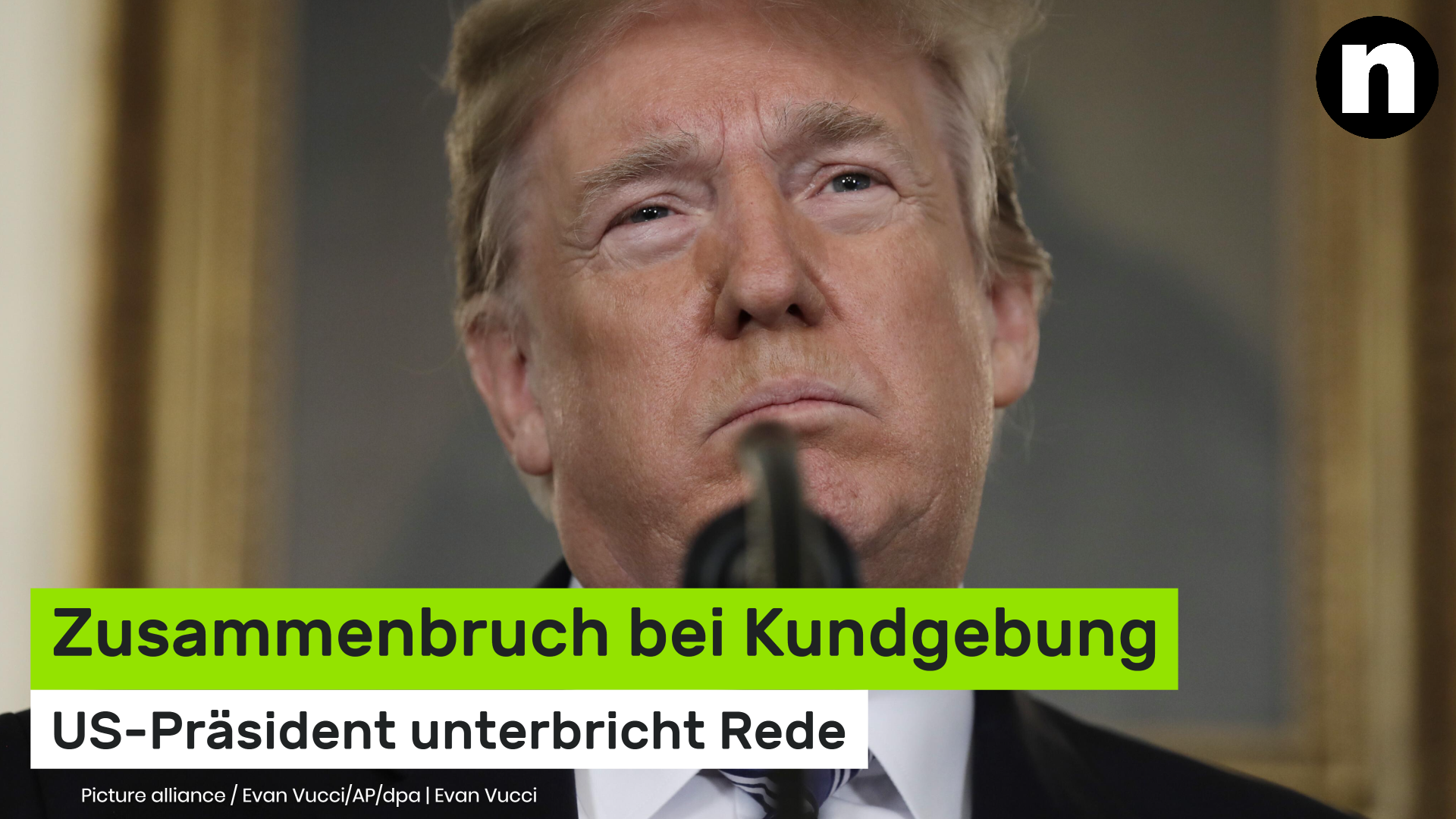 Video: Donald Trump: Zusammenbruch bei Kundgebung - US-Präsident unterbricht Rede