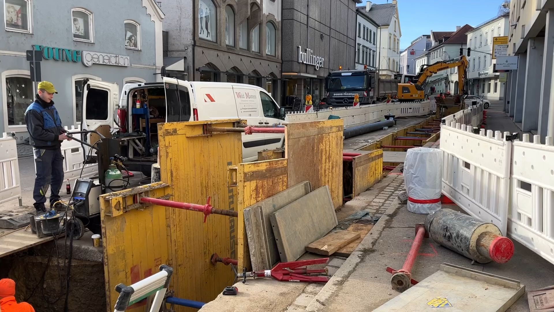 Baustellen-Begehung Münchener Straße in Neuburg