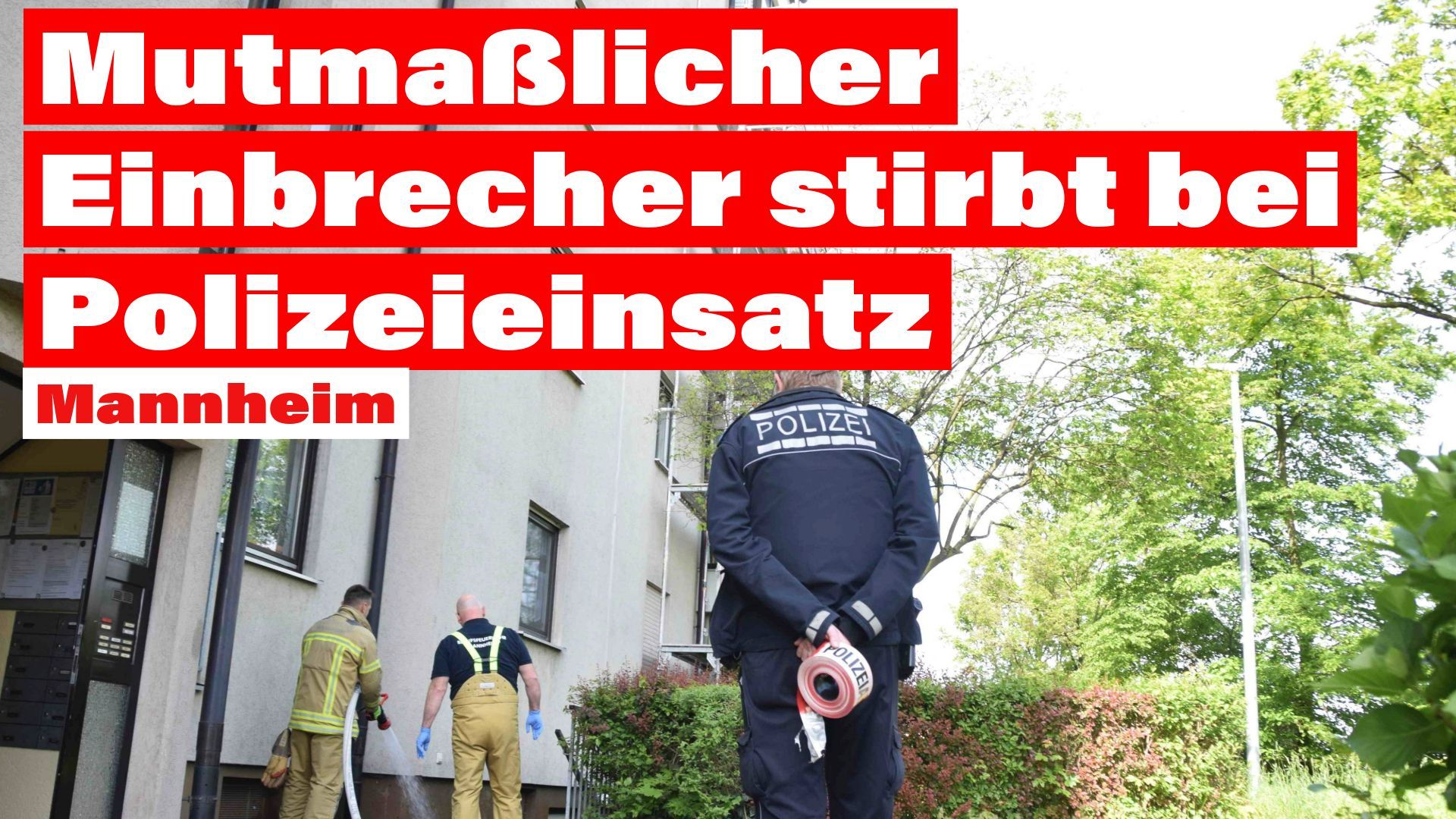 Einbrecher stürzt offenbar beim Verstecken vor der Polizei von Baugerüst aus 5. Stock und stirbt