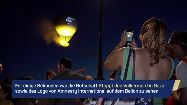 "Stop genocide": Gaza-Protest stört Olympia-Jubiläum