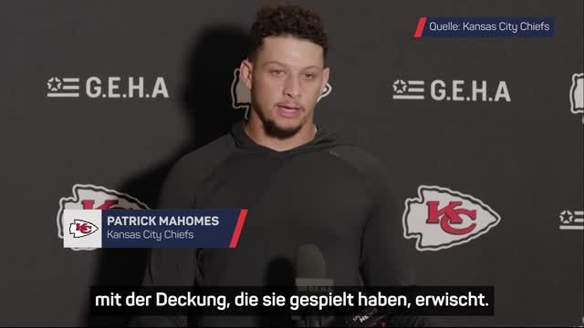 Mahomes: "Me atraparon con la cobertura"