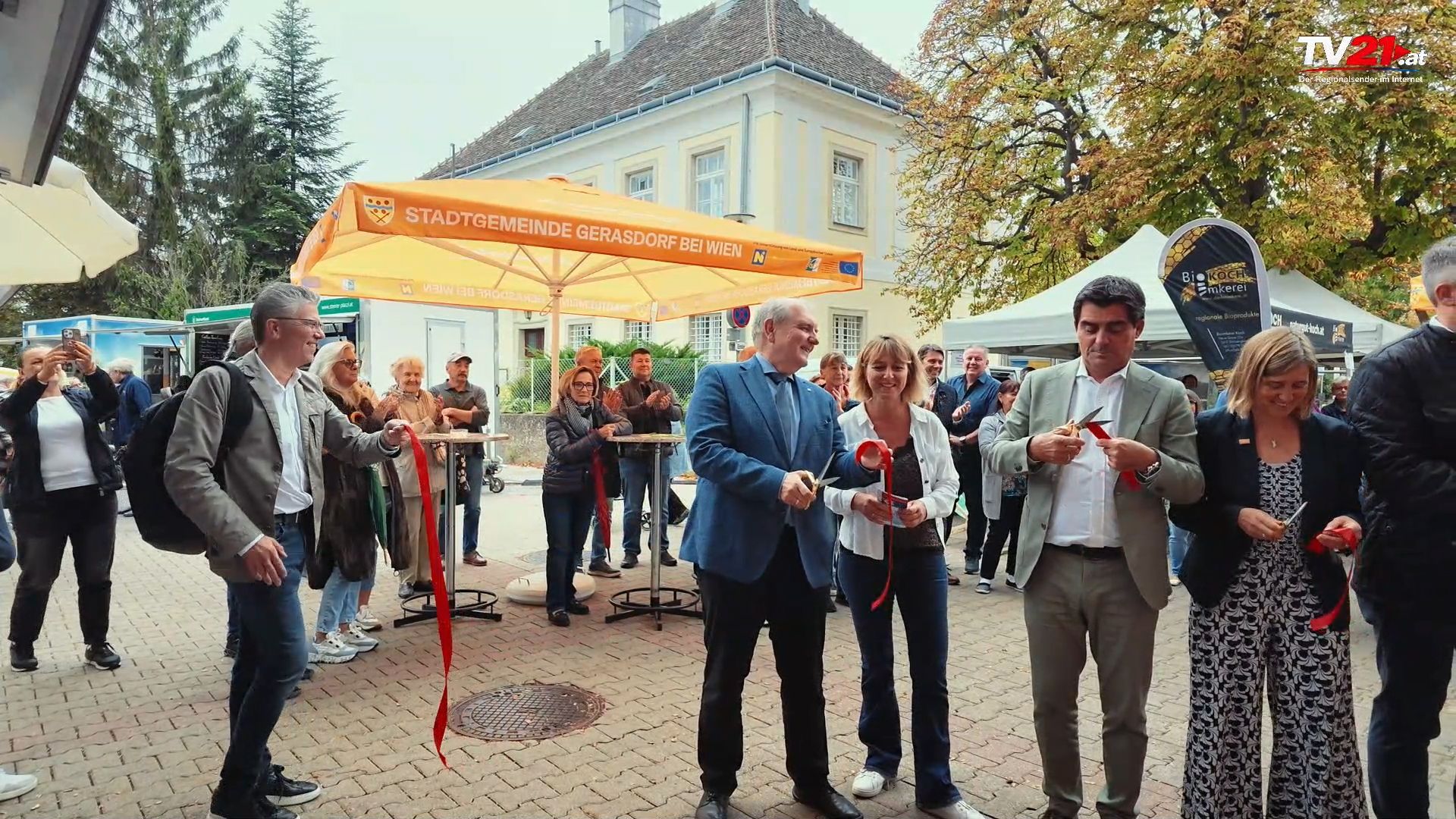 Video: Neuer Wochenmarkt in Gerasdorf eröffnet