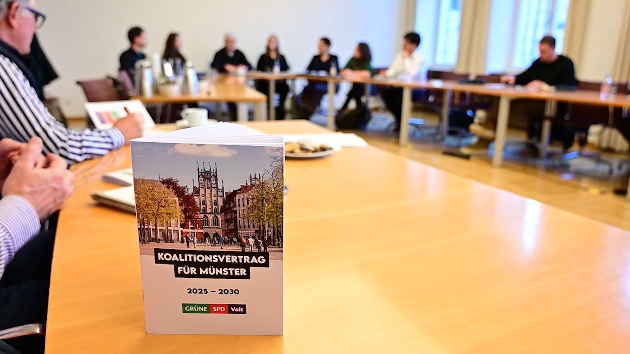 Video: Münster: Vorstellung des neuen Koalitionsvertrages 2025 - 2030