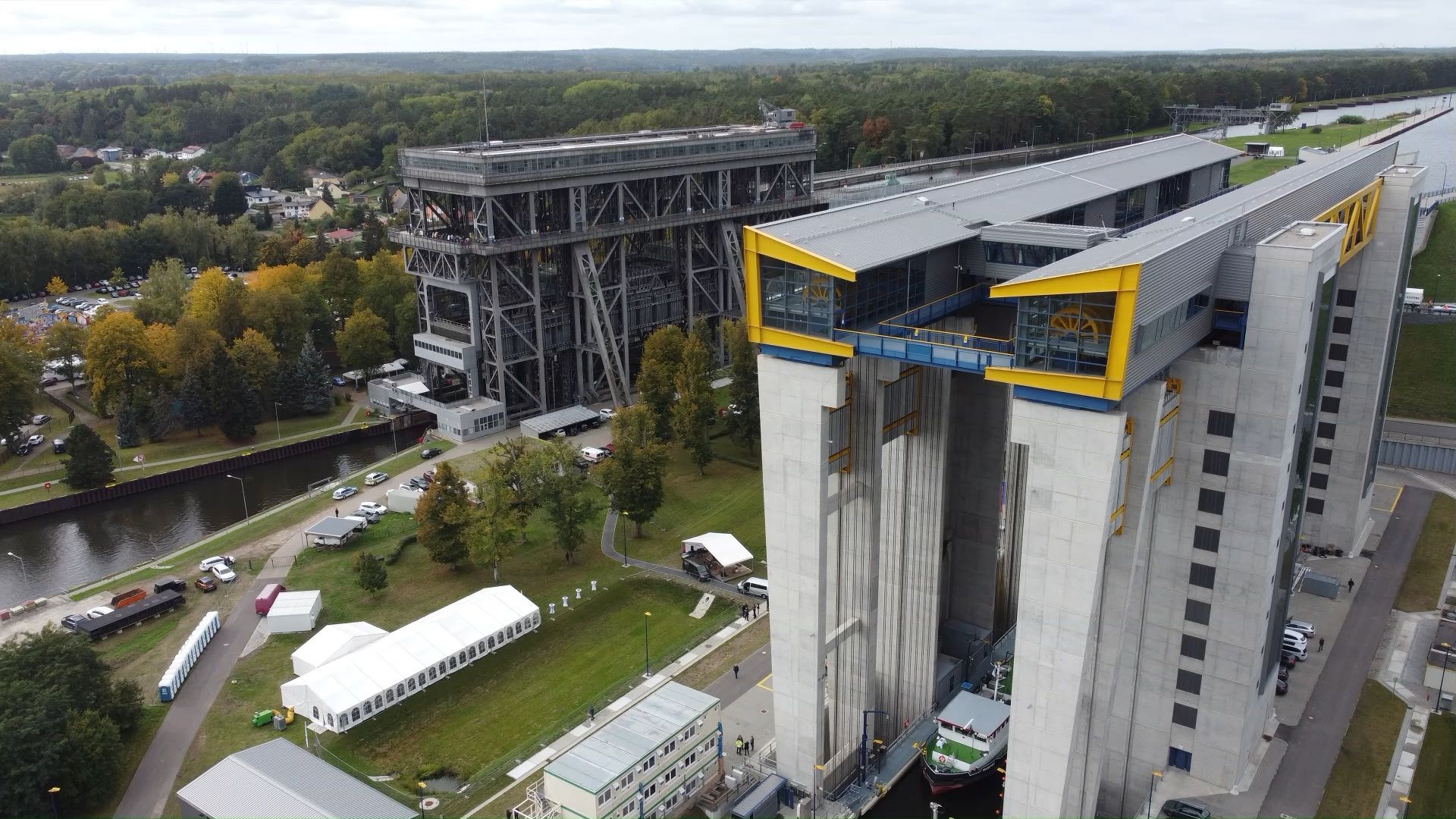 New Niederfinow ship lift inaugurated after 14 years of construction - Federal Minister of Transport Wissing gives opening speech