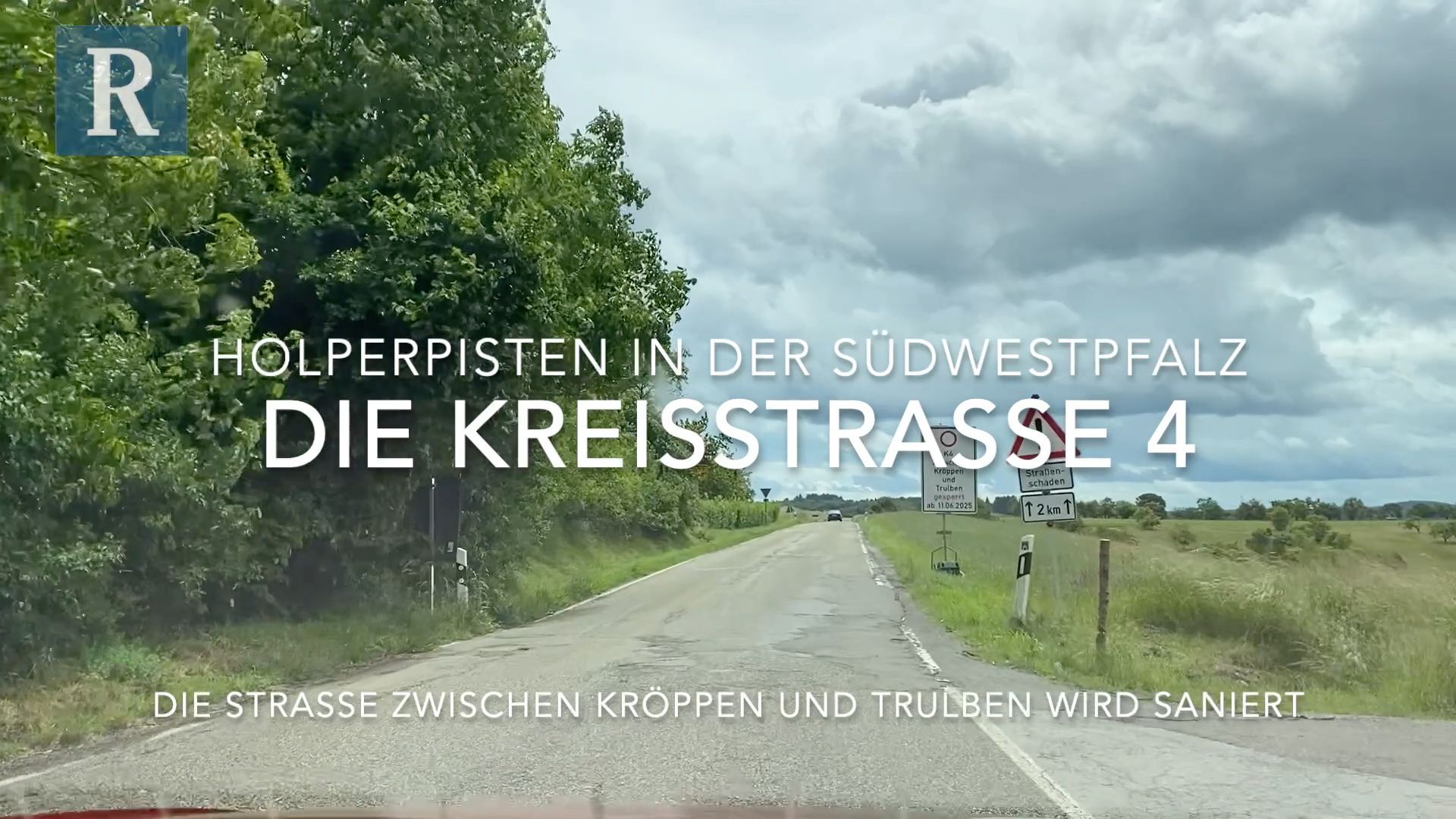 Video: Die Kreisstraße 4 (Südwestpfalz) vor der Sanierung
