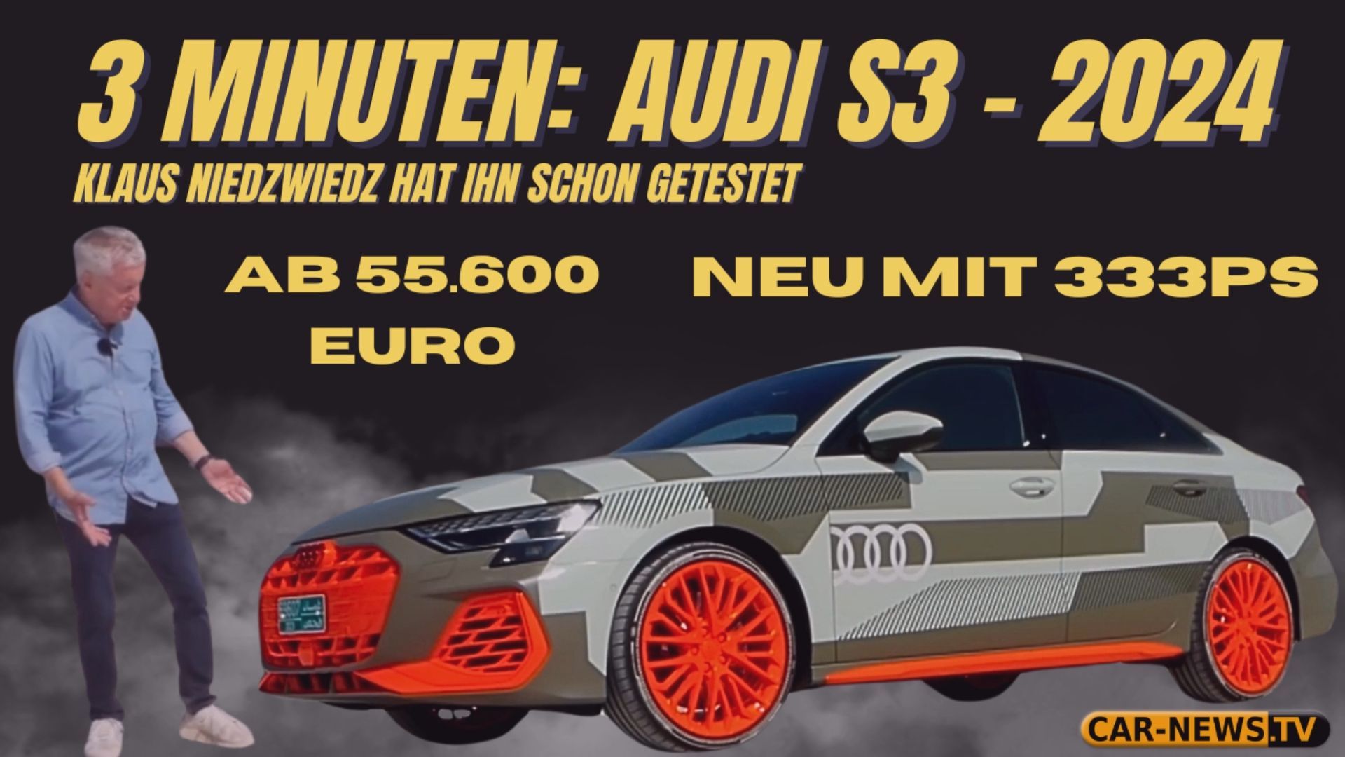3 minutes Audi S3 - Prototype 2024 - Now with 333 hp, new looks and many optimizations!