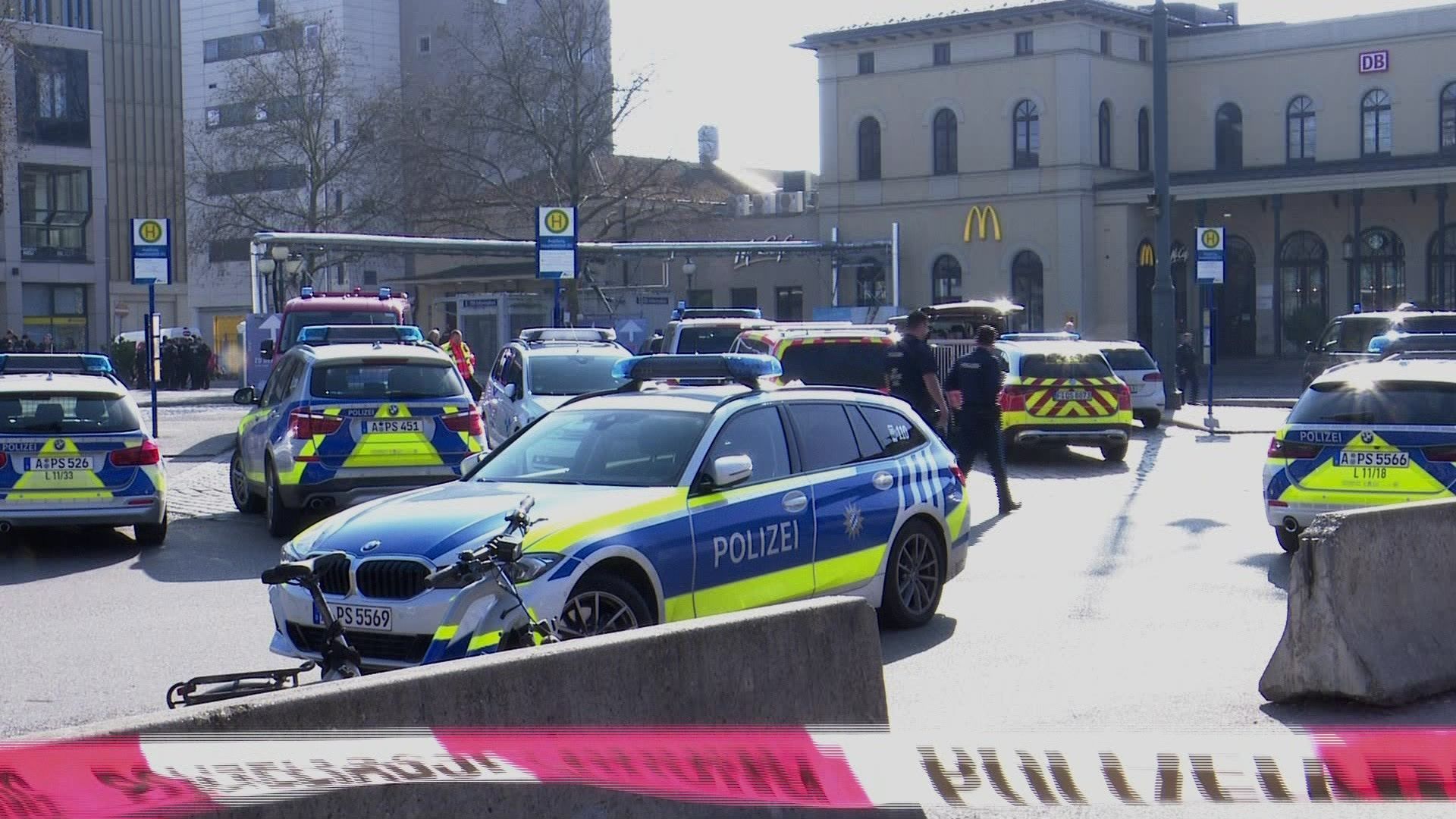 Video: Bombendrohung am Augsburger Hauptbahnhof