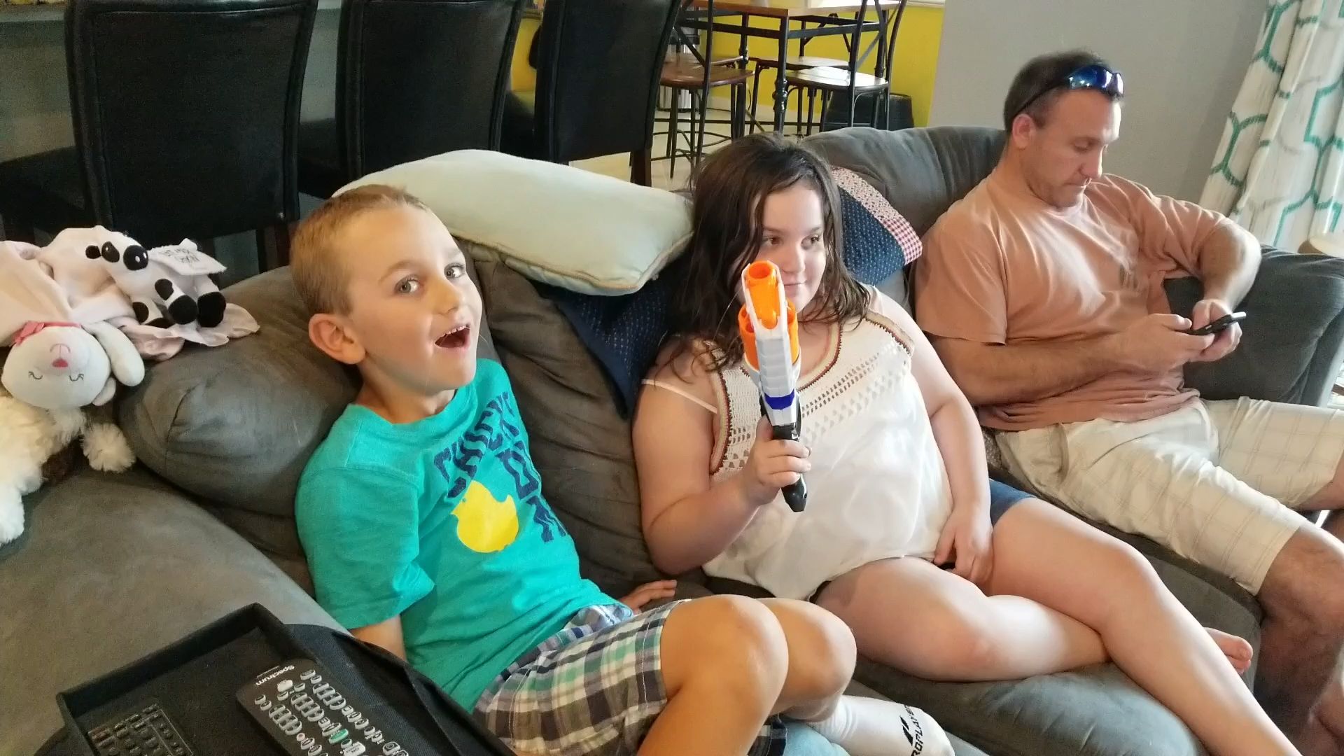Boy pulls out his tooth with a NERF gun