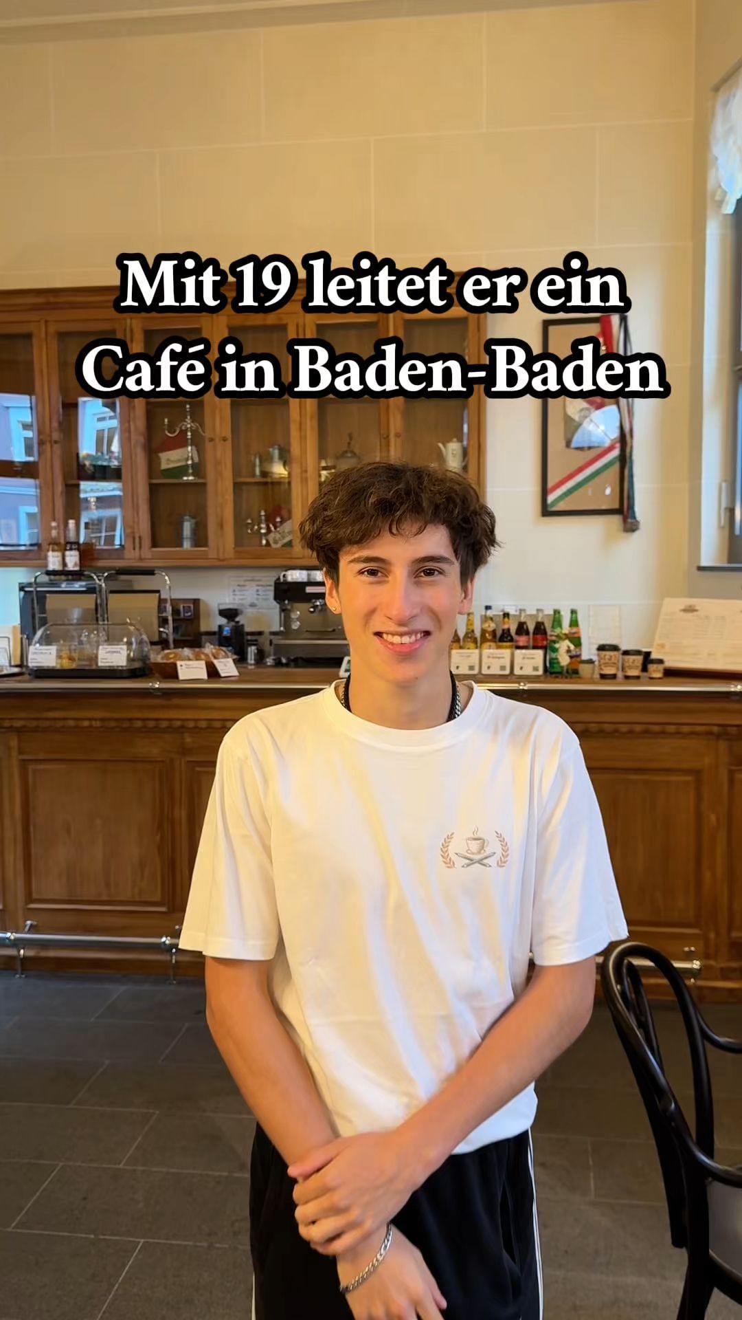 Maksim Enderle is already running his own café in Baden-Baden at the age of 19