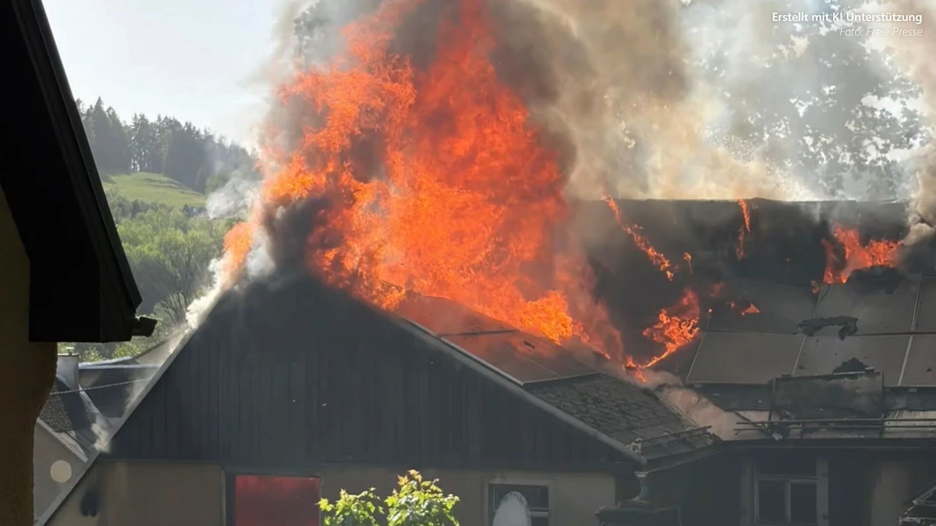 Video: Großbrand beim Alm-Terroristen von Klingenthal