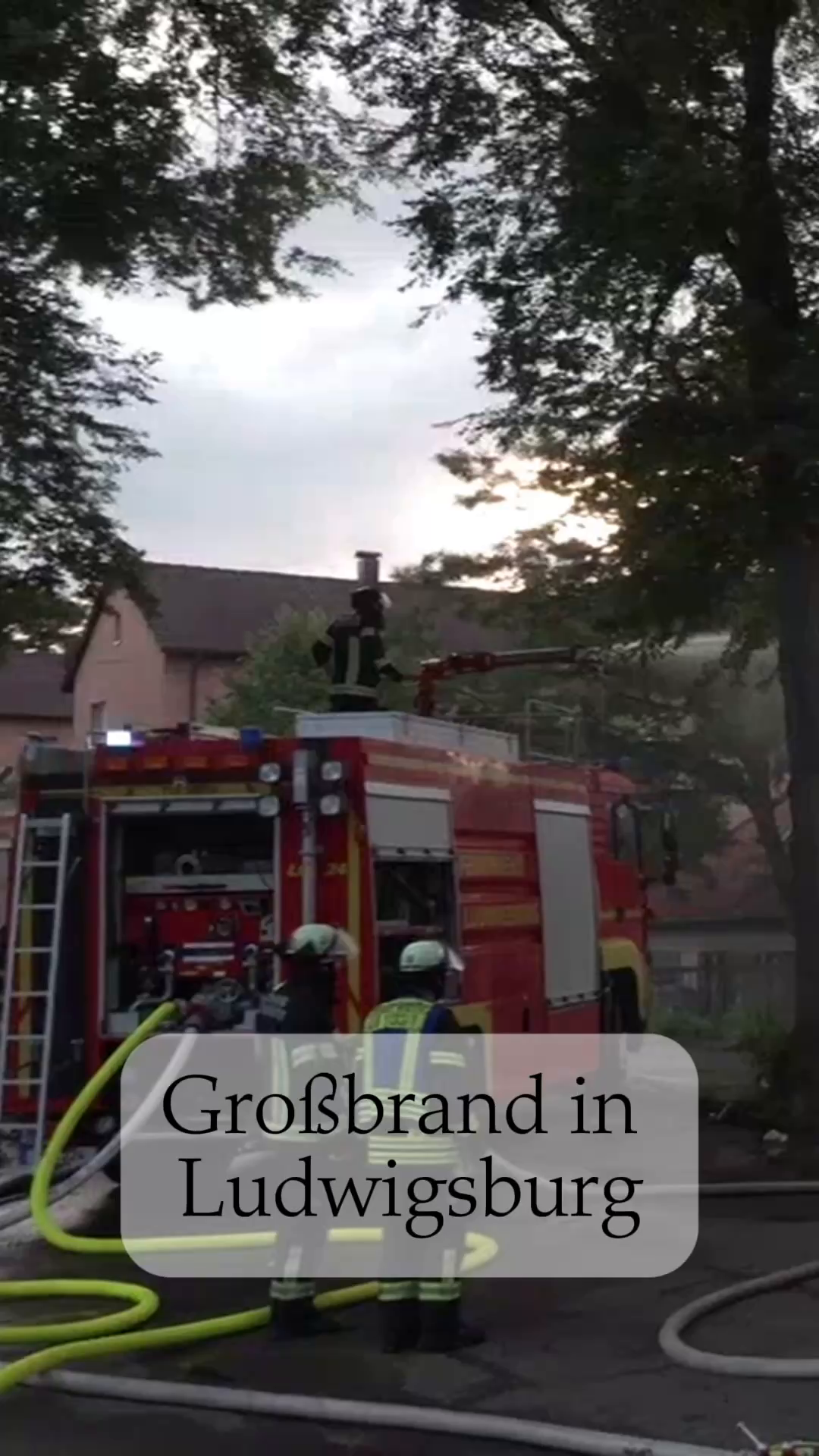 Video: Großbrand in Ludwigsburg