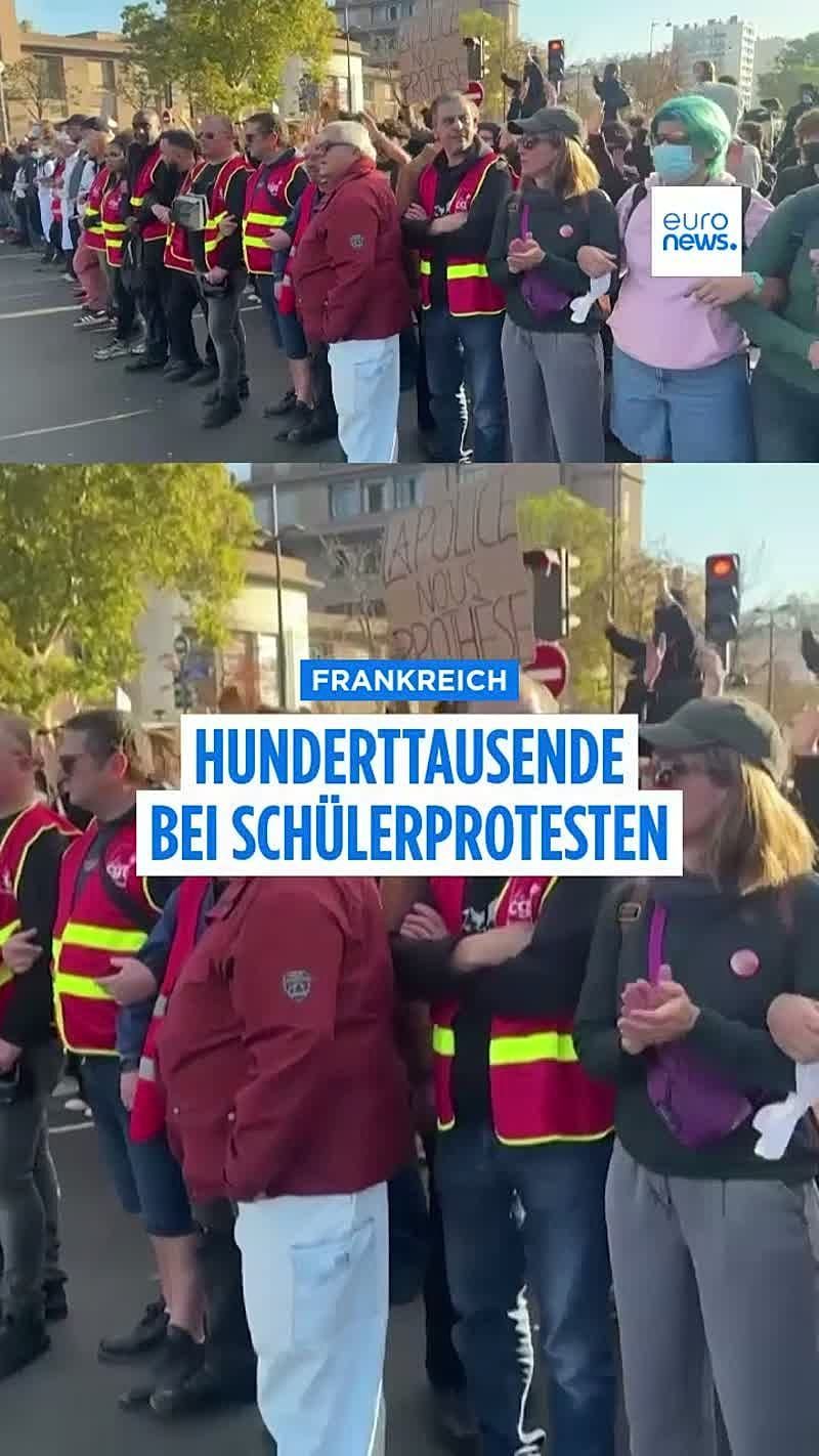 Video: 450.000 bei Schülerprotesten in ganz Frankreich - Sexueller Übergriff bei Festnahme?