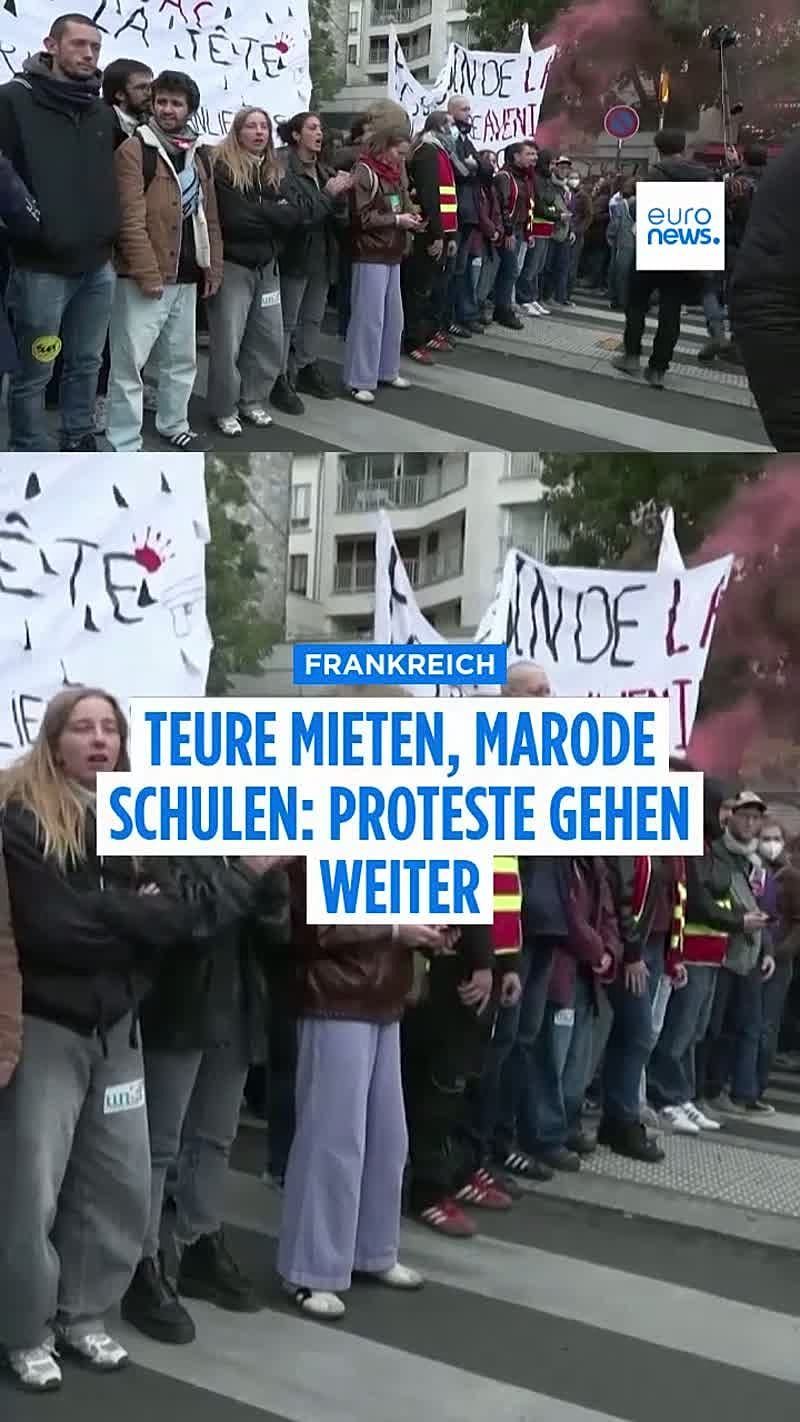 Video: Frankreichs Studierende demonstrieren erneut gegen Schweigen der Regierung