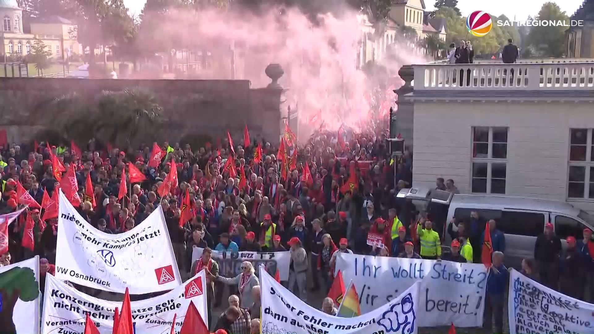 VW-Krise: Protest bei Tarifverhandlungen in Hannover