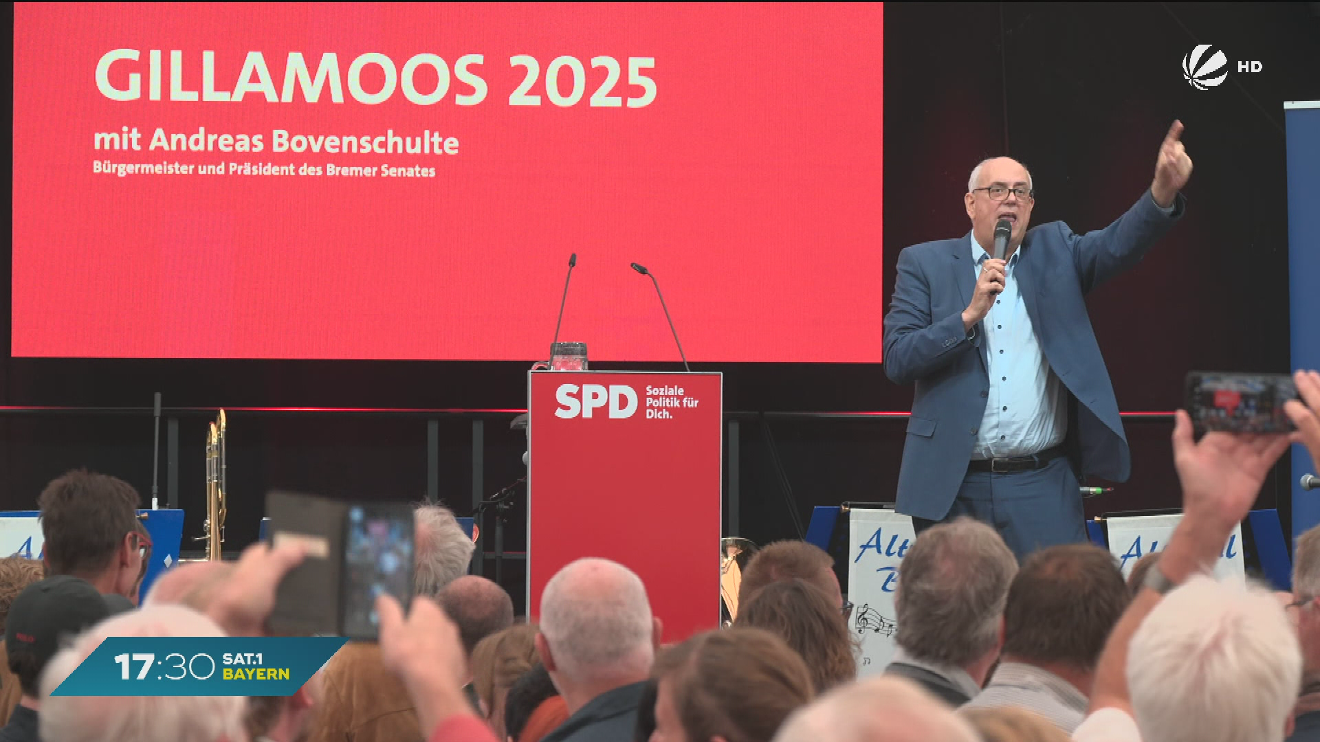 Video: SPD sorgt für Stimmung: Bremens Bürgermeister rockt das Gillamoos-Zelt